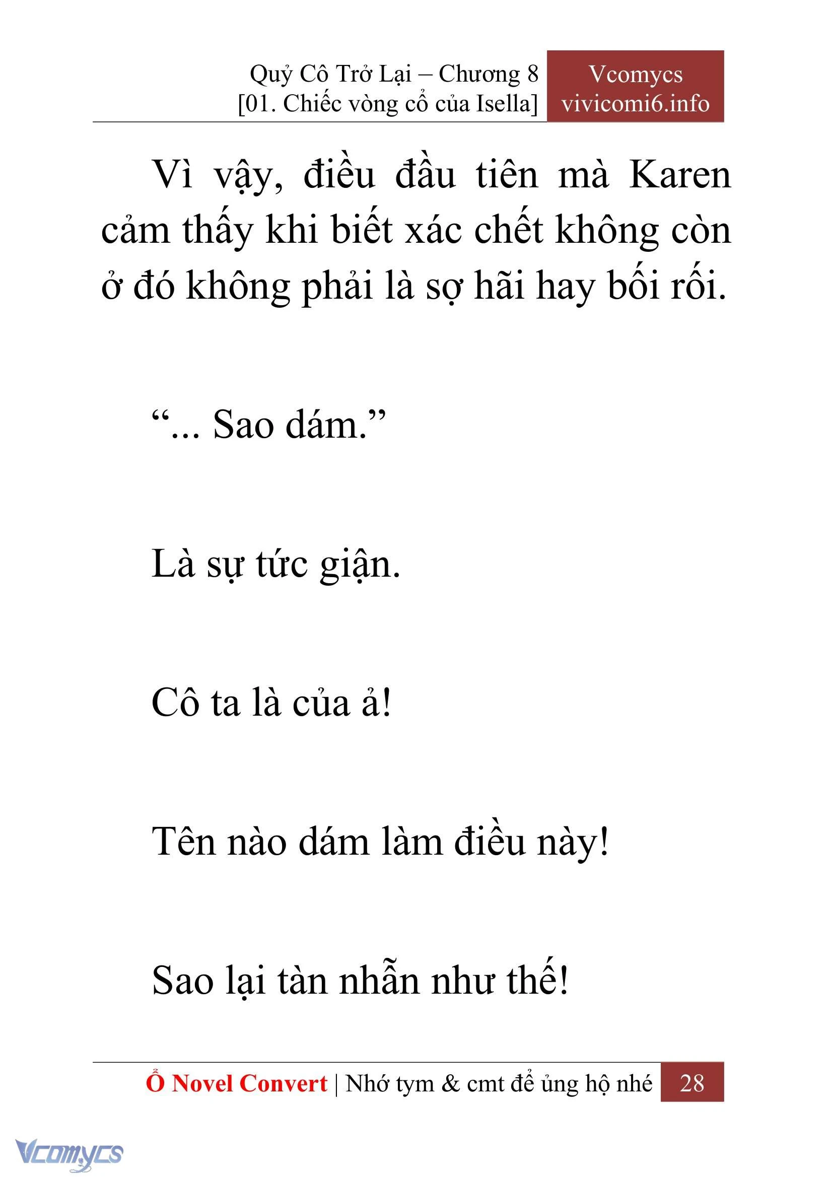 [Novel] Quý Cô Trở Lại Chapter  8 - 30