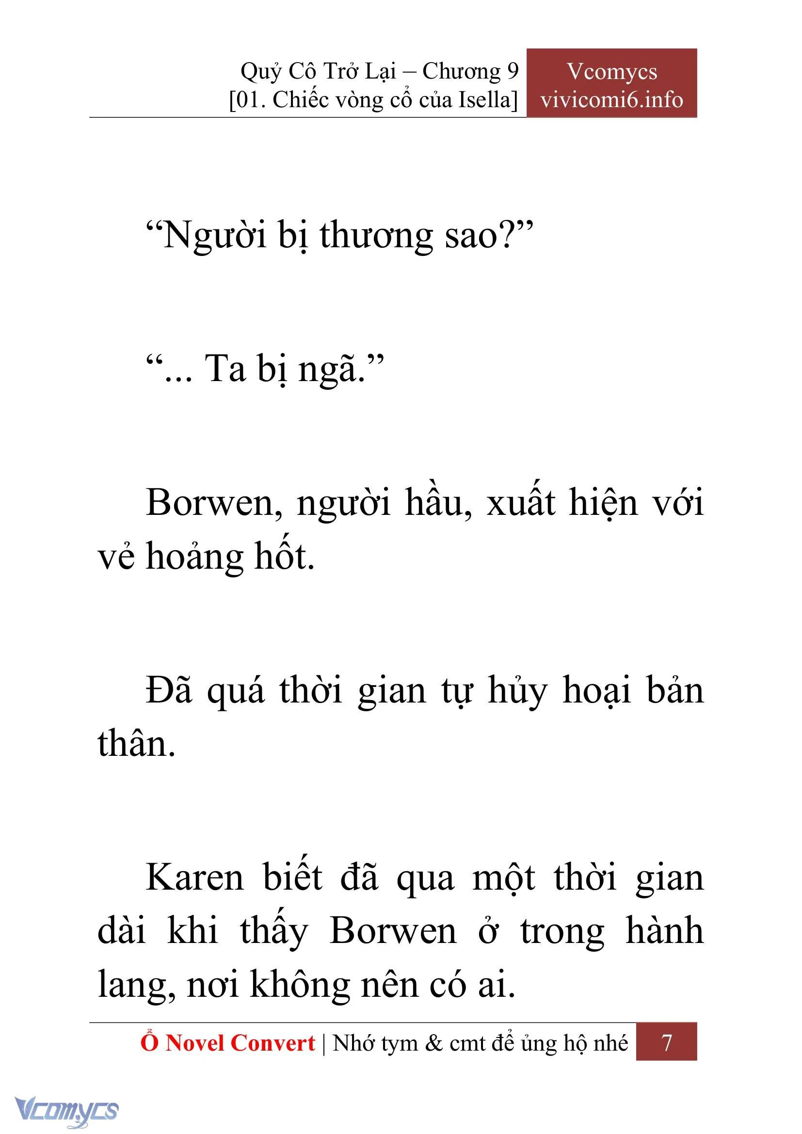[Novel] Quý Cô Trở Lại Chapter  9 - 9