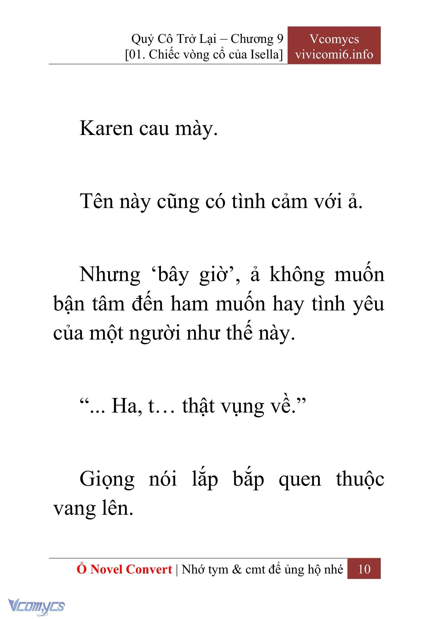 [Novel] Quý Cô Trở Lại Chapter  9 - 12