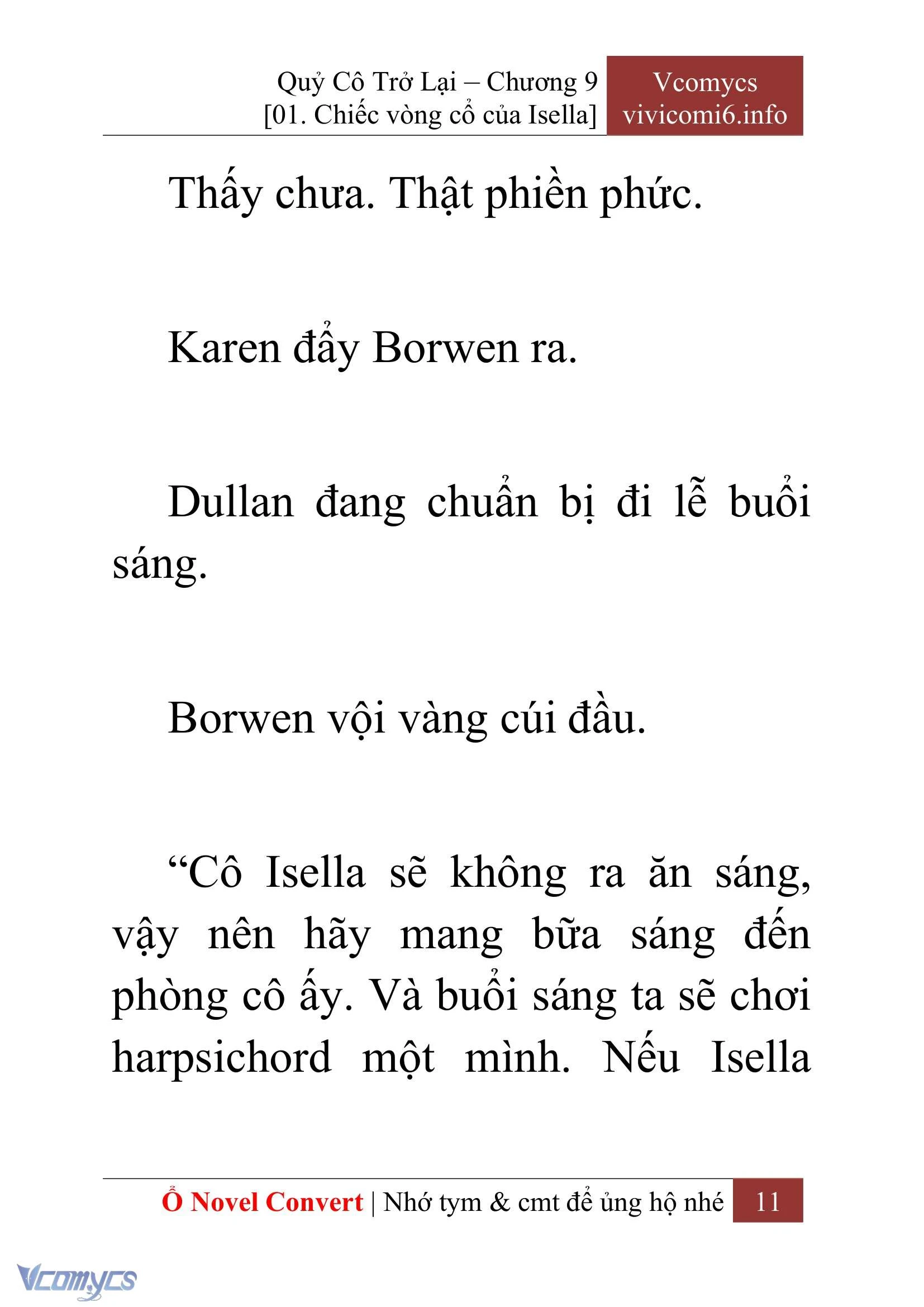 [Novel] Quý Cô Trở Lại Chapter  9 - 13