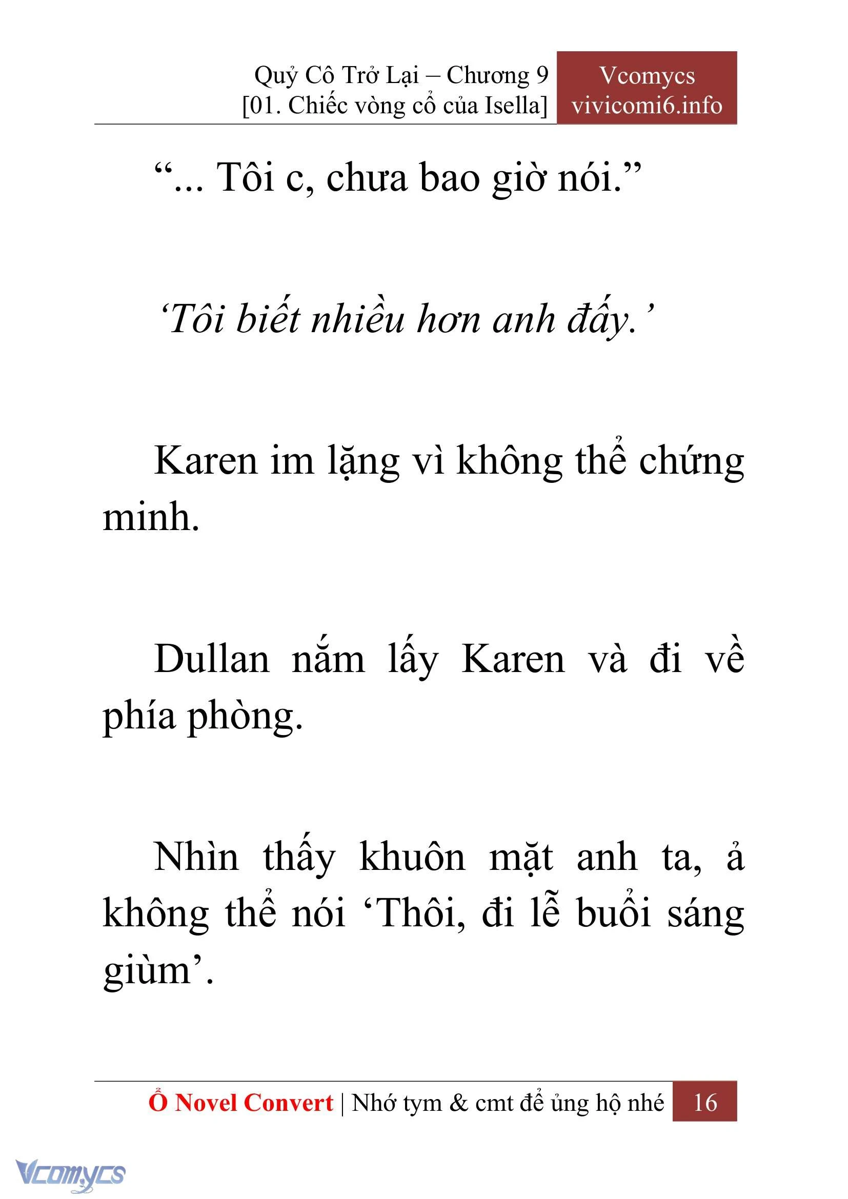 [Novel] Quý Cô Trở Lại Chapter  9 - 18