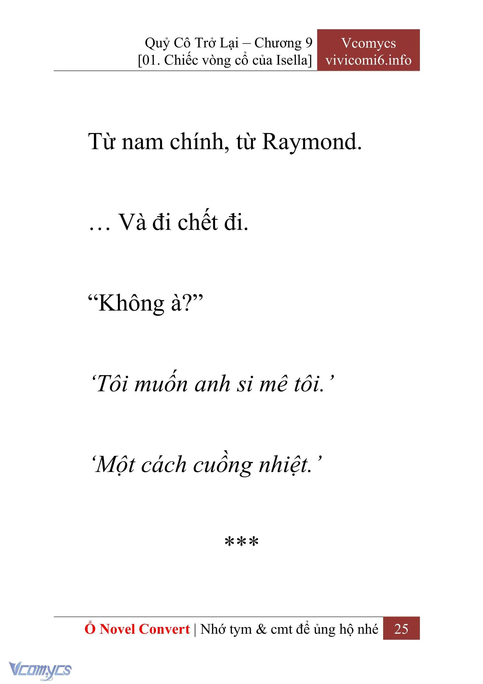 [Novel] Quý Cô Trở Lại Chapter  9 - 27