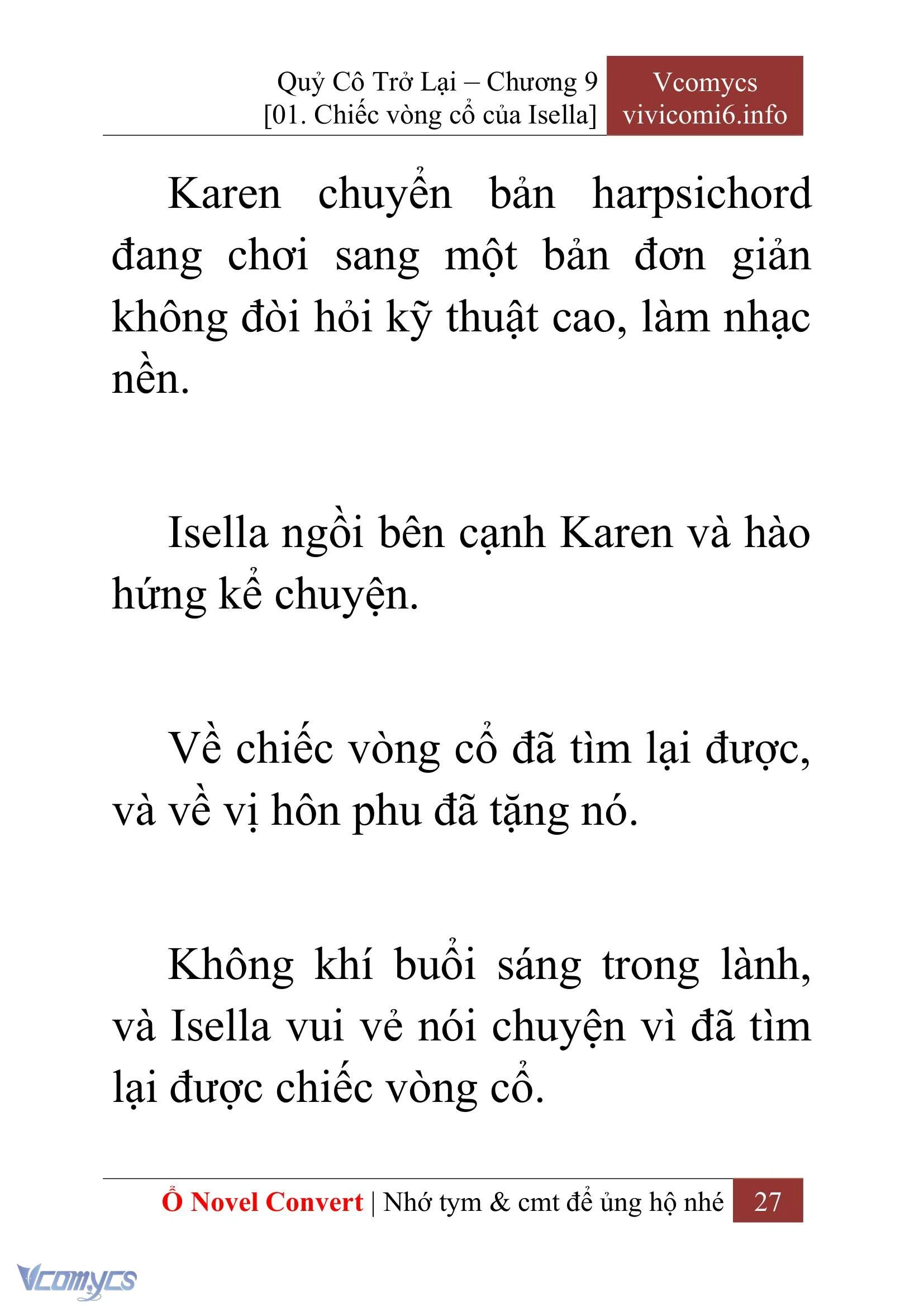 [Novel] Quý Cô Trở Lại Chapter  9 - 29