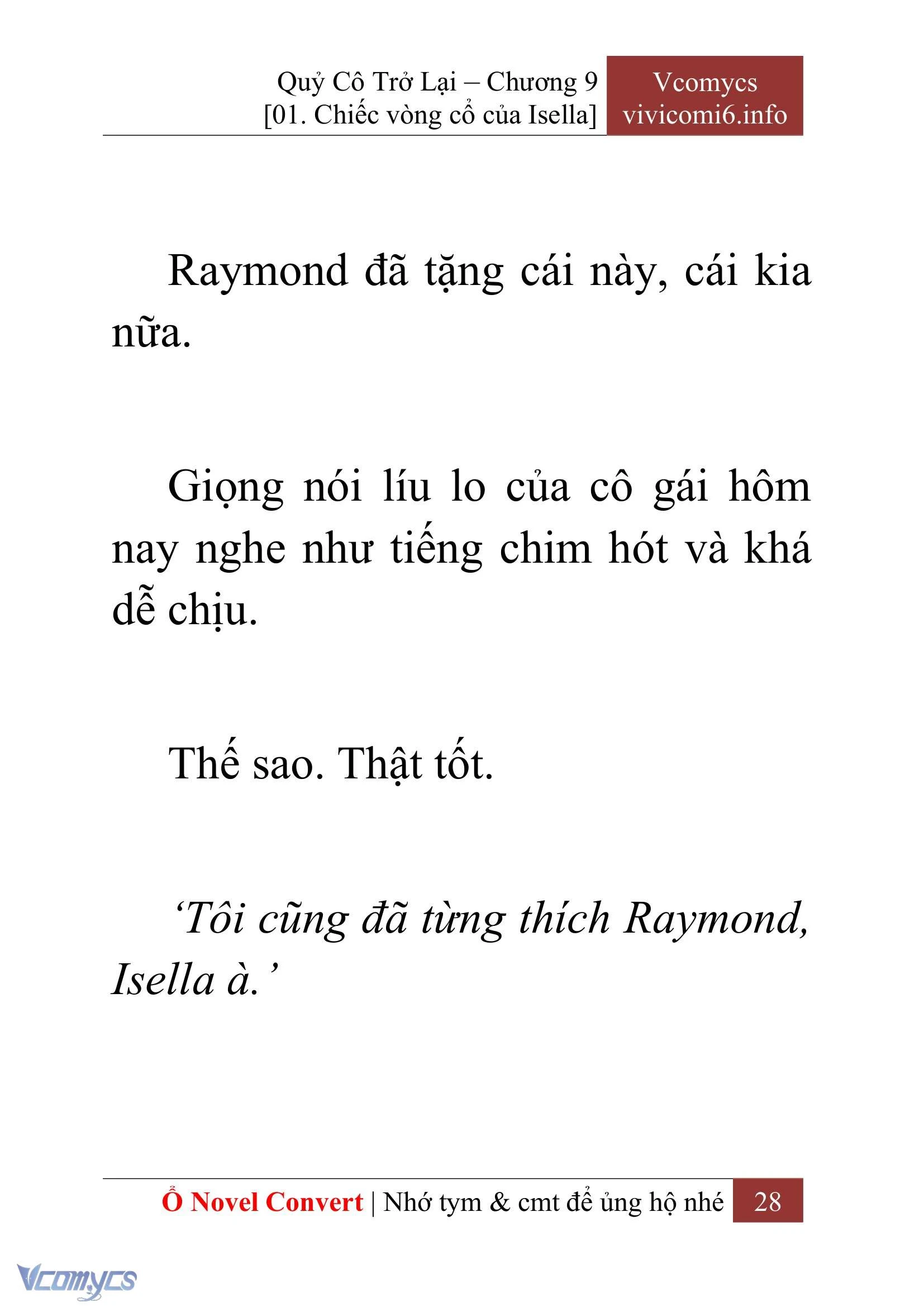 [Novel] Quý Cô Trở Lại Chapter  9 - 30