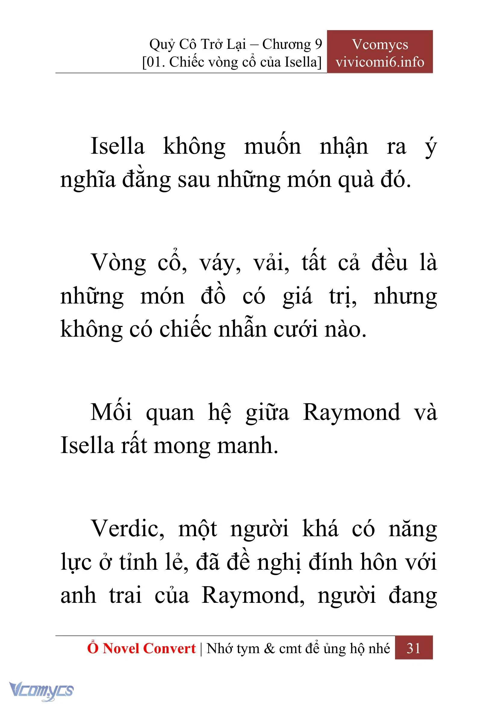 [Novel] Quý Cô Trở Lại Chapter  9 - 33
