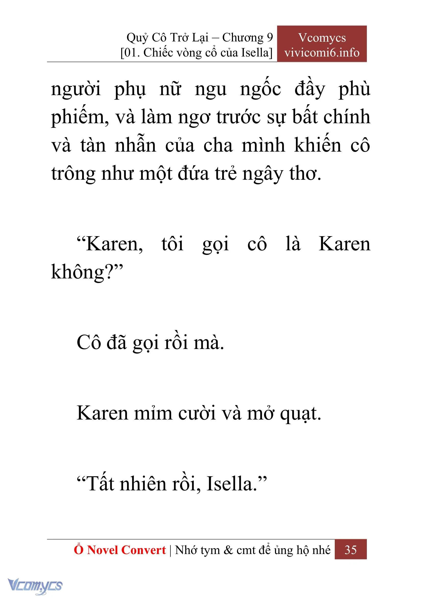 [Novel] Quý Cô Trở Lại Chapter  9 - 37