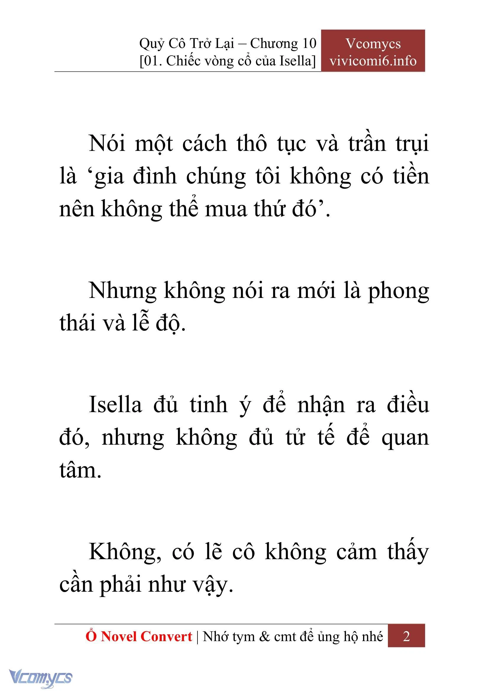 [Novel] Quý Cô Trở Lại Chapter  10 - 4