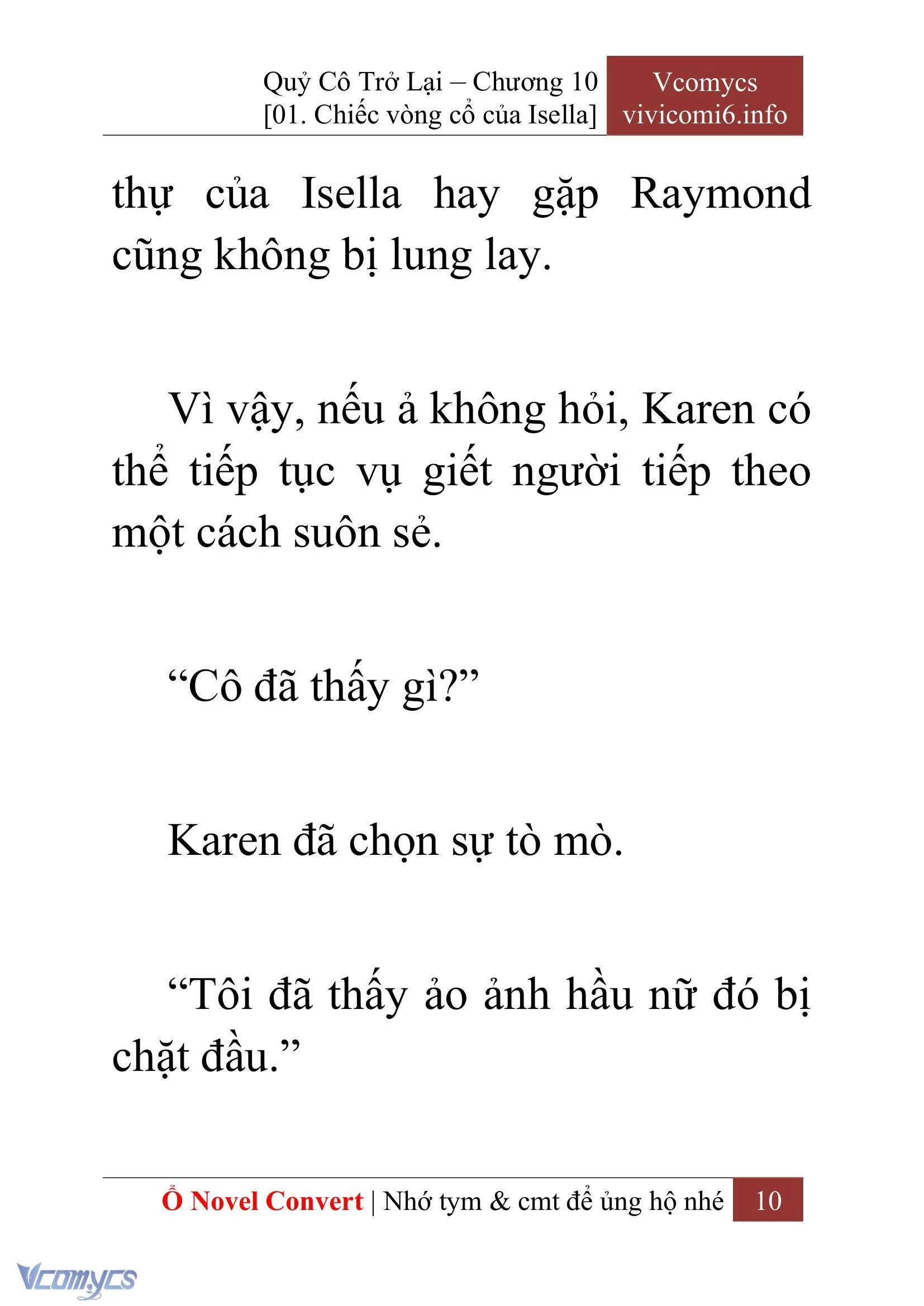 [Novel] Quý Cô Trở Lại Chapter  10 - 12