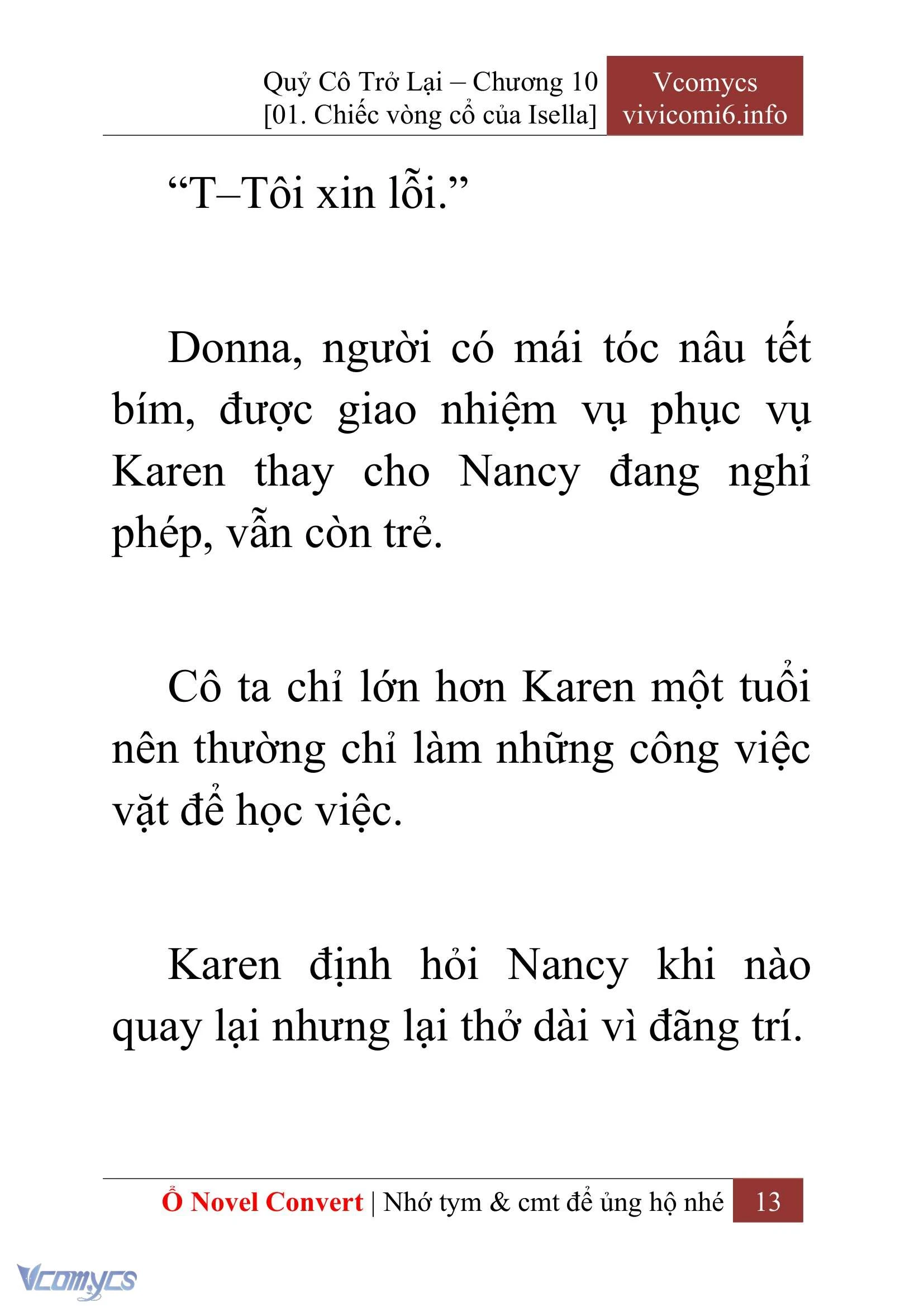 [Novel] Quý Cô Trở Lại Chapter  10 - 15