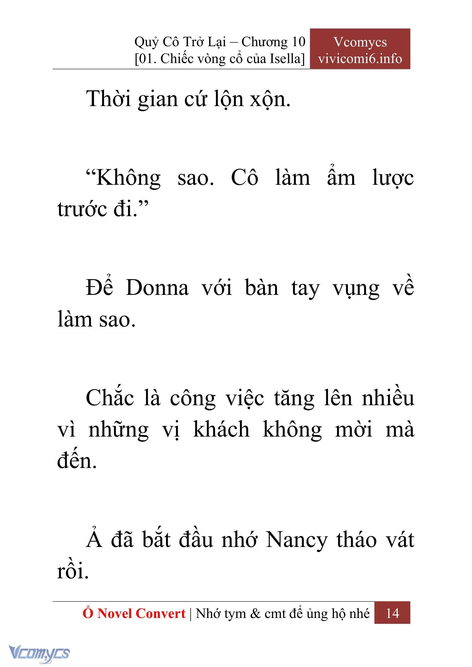 [Novel] Quý Cô Trở Lại Chapter  10 - 16