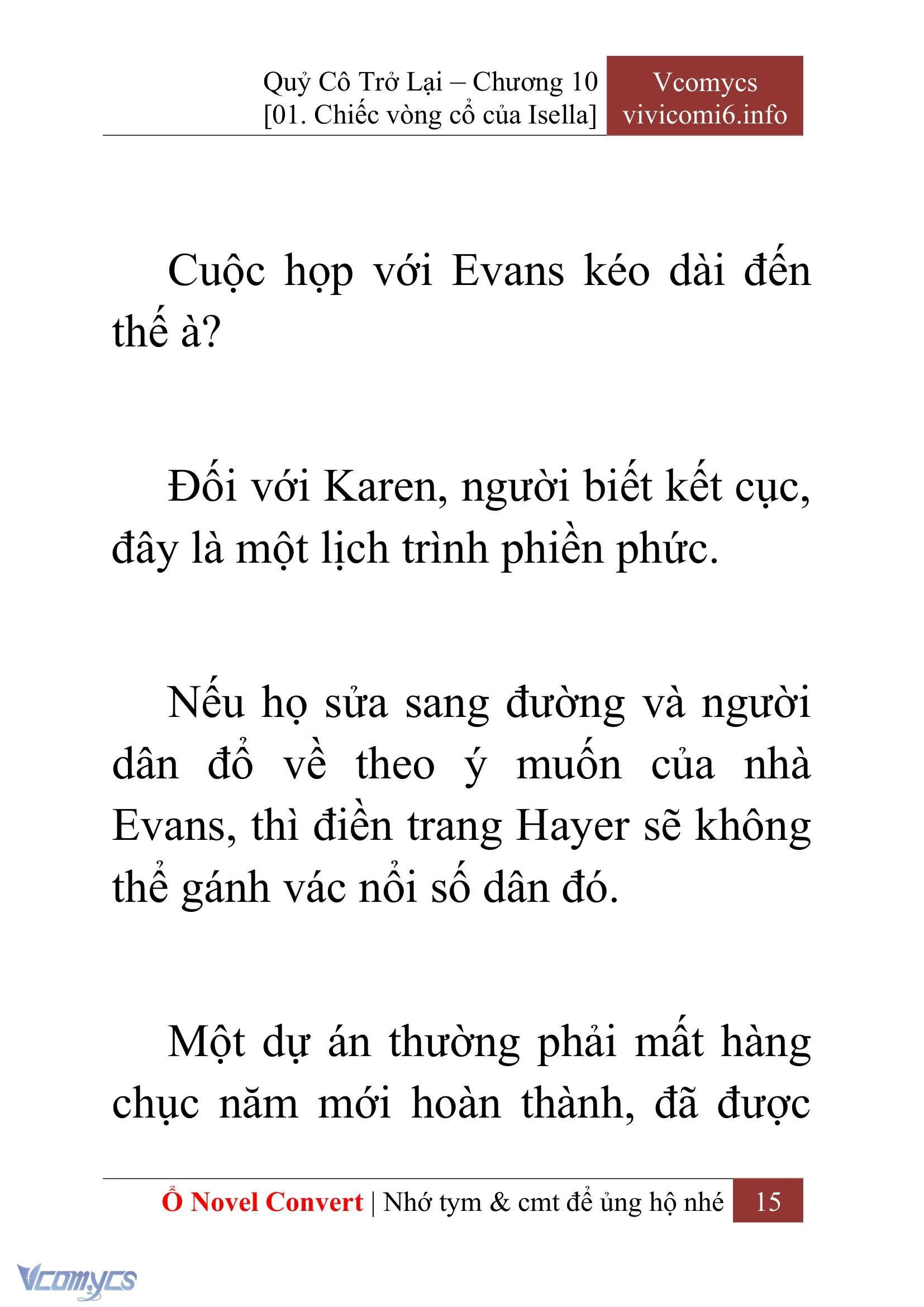 [Novel] Quý Cô Trở Lại Chapter  10 - 17