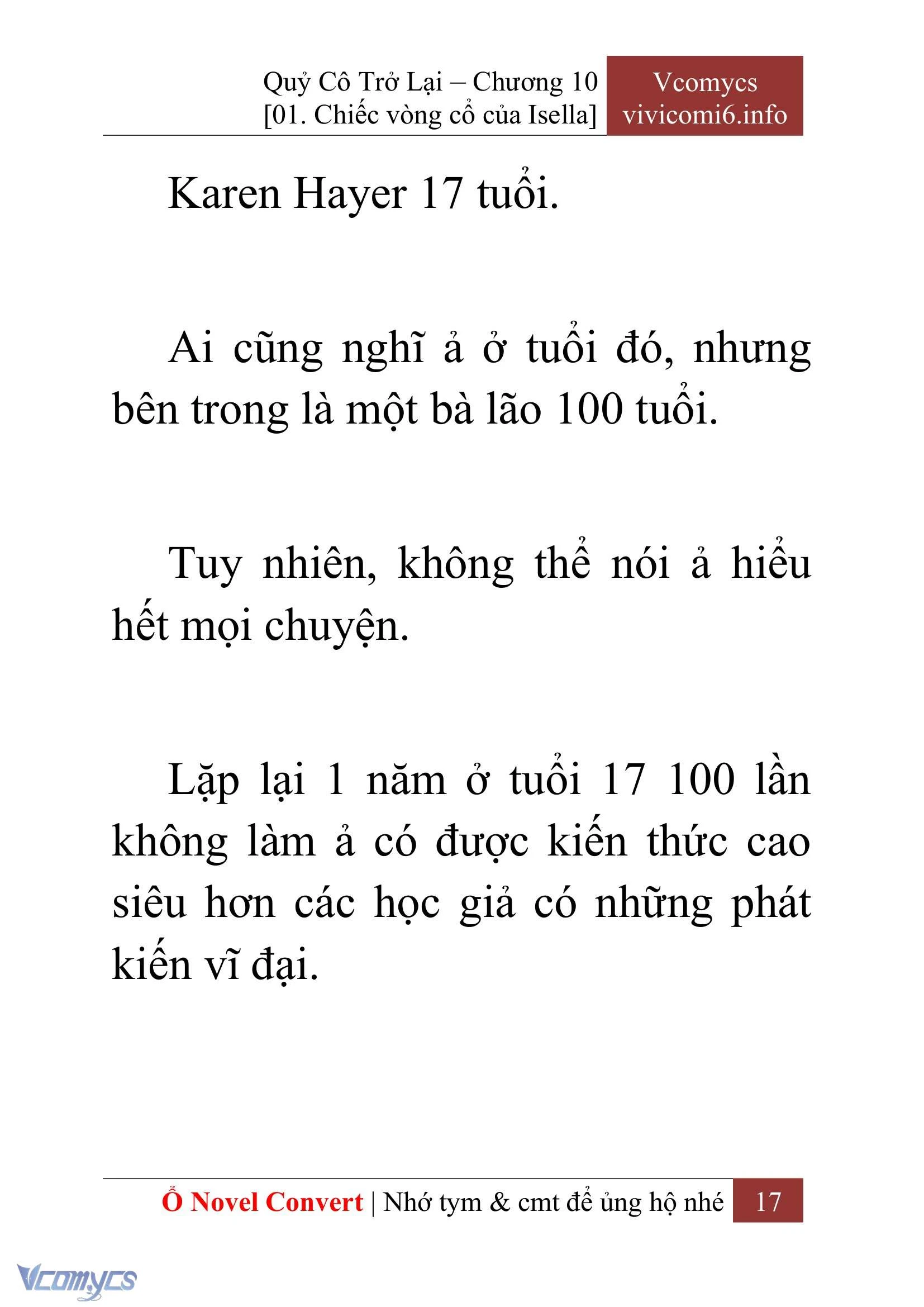 [Novel] Quý Cô Trở Lại Chapter  10 - 19