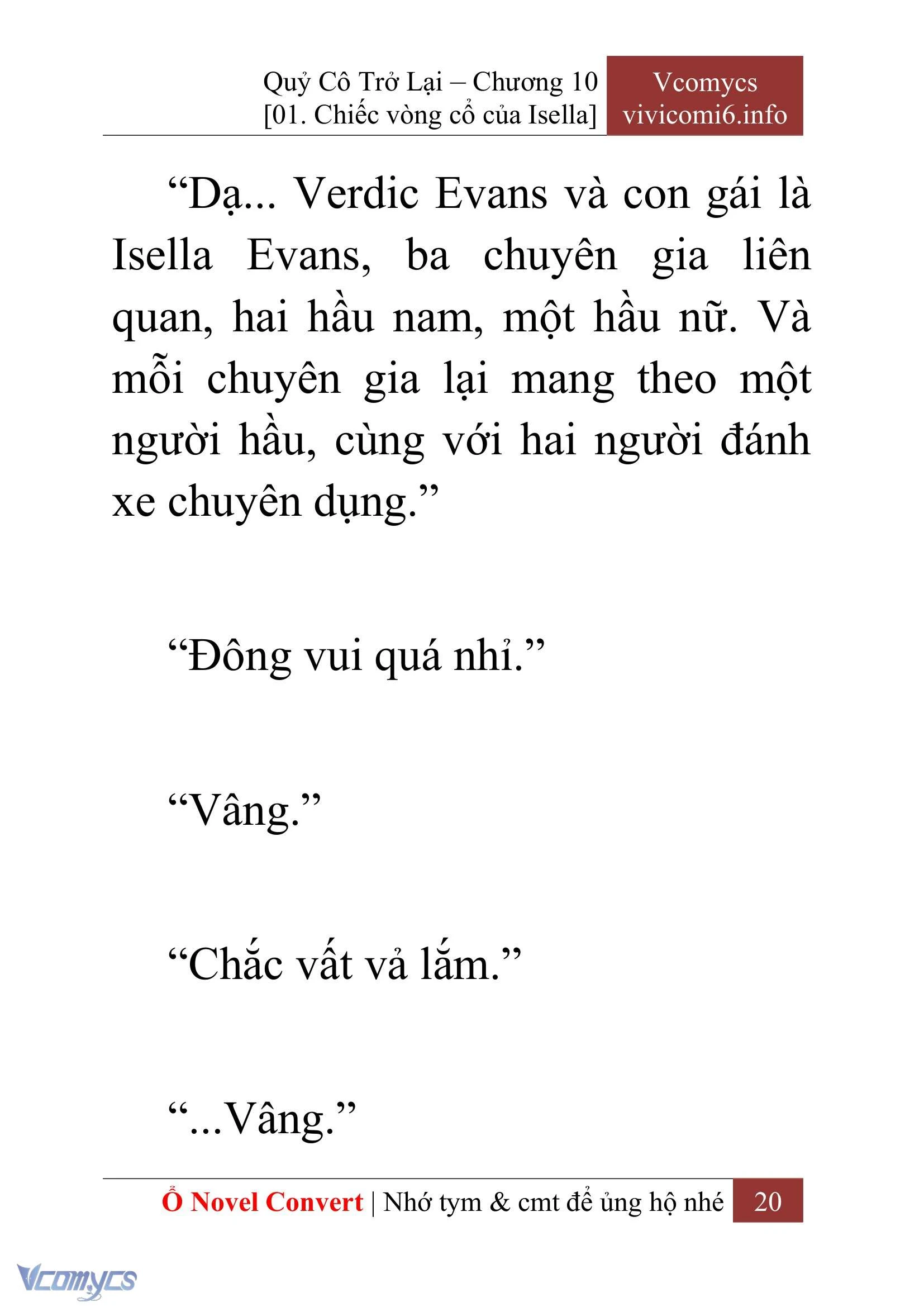 [Novel] Quý Cô Trở Lại Chapter  10 - 22