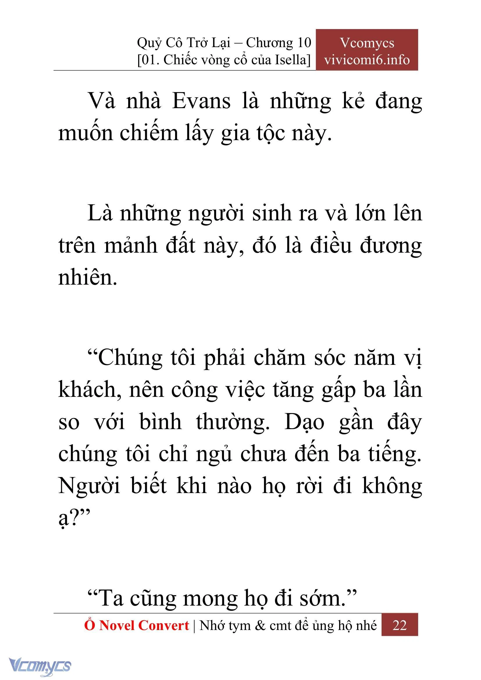 [Novel] Quý Cô Trở Lại Chapter  10 - 24