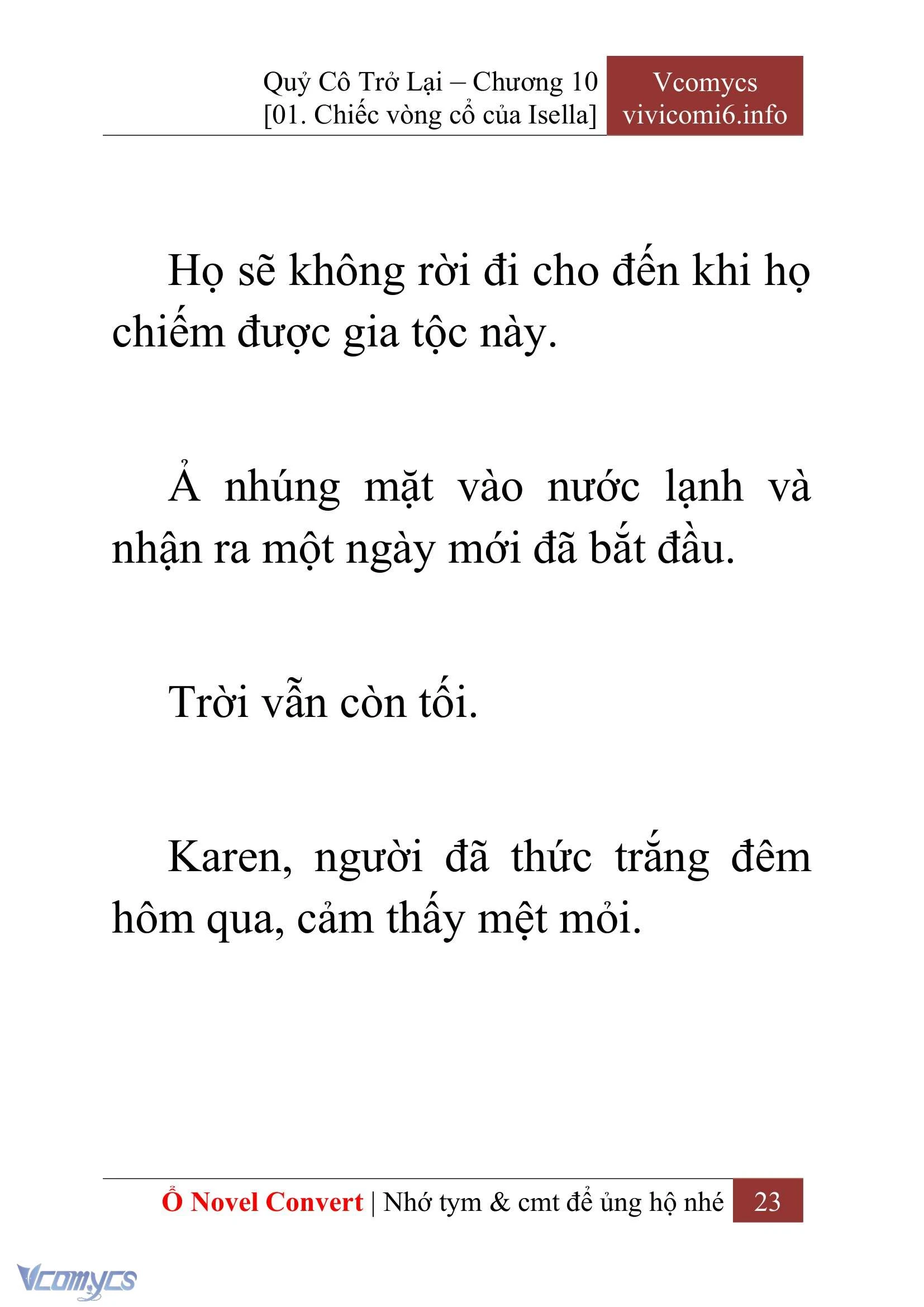 [Novel] Quý Cô Trở Lại Chapter  10 - 25