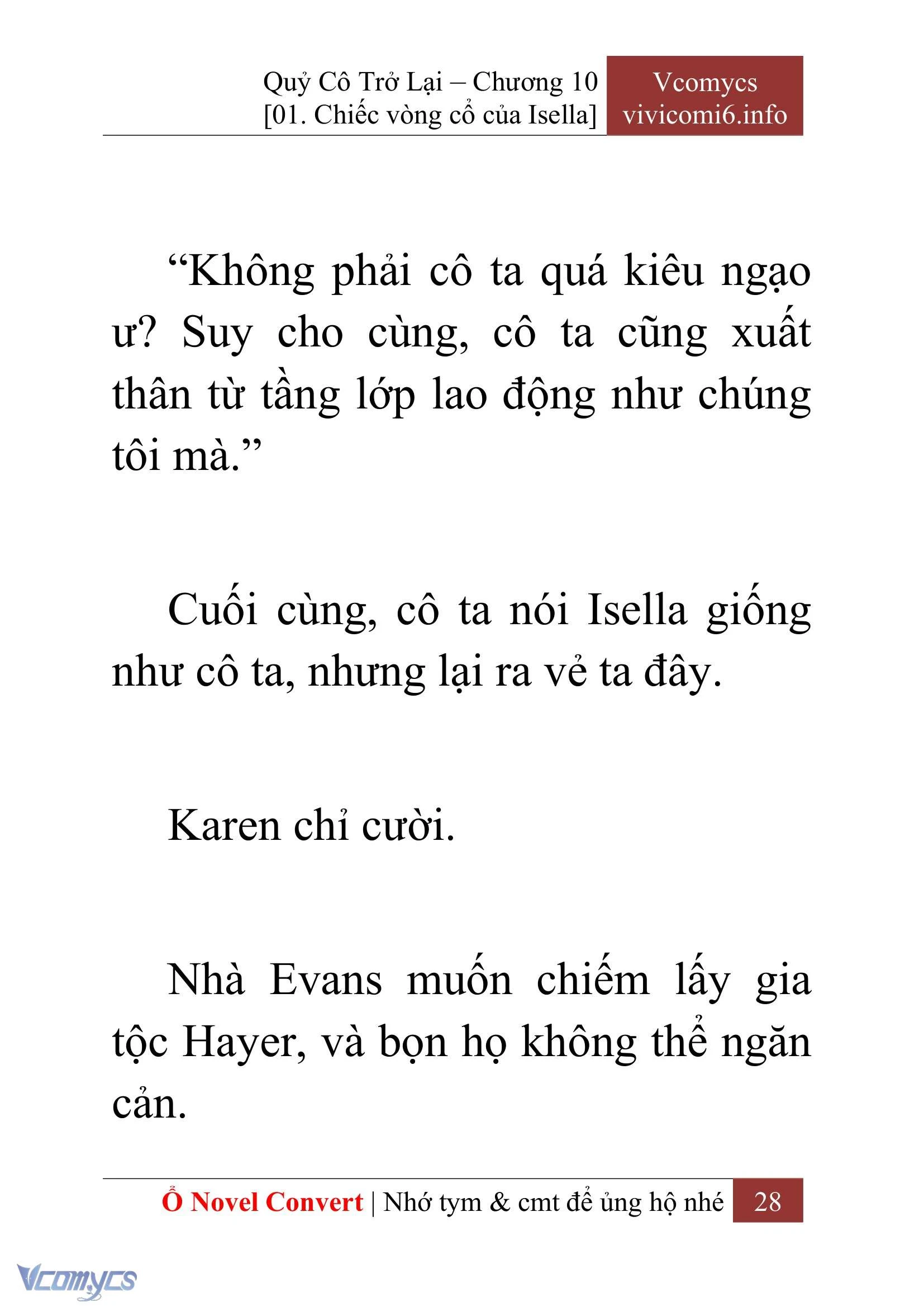 [Novel] Quý Cô Trở Lại Chapter  10 - 30