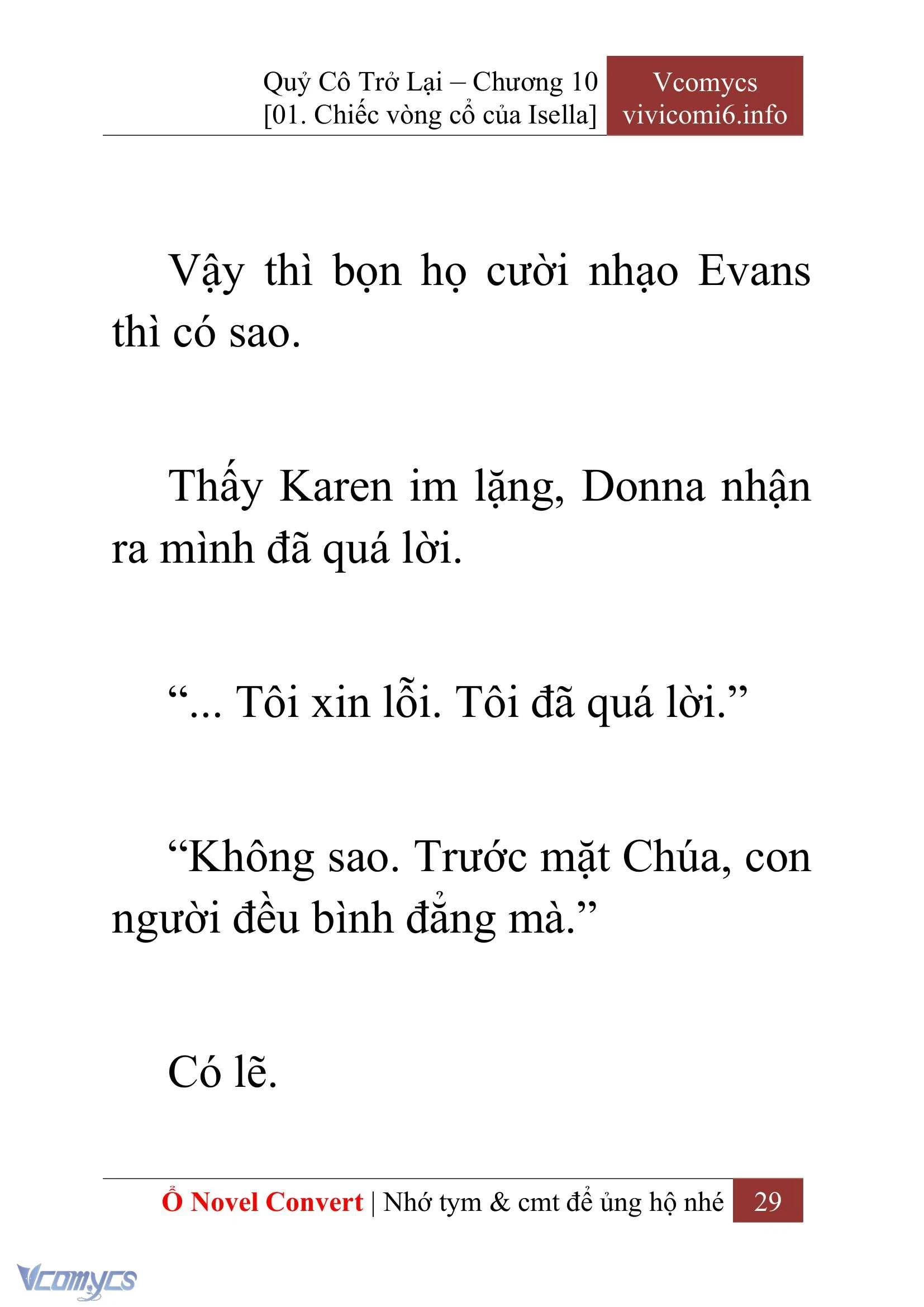 [Novel] Quý Cô Trở Lại Chapter  10 - 31