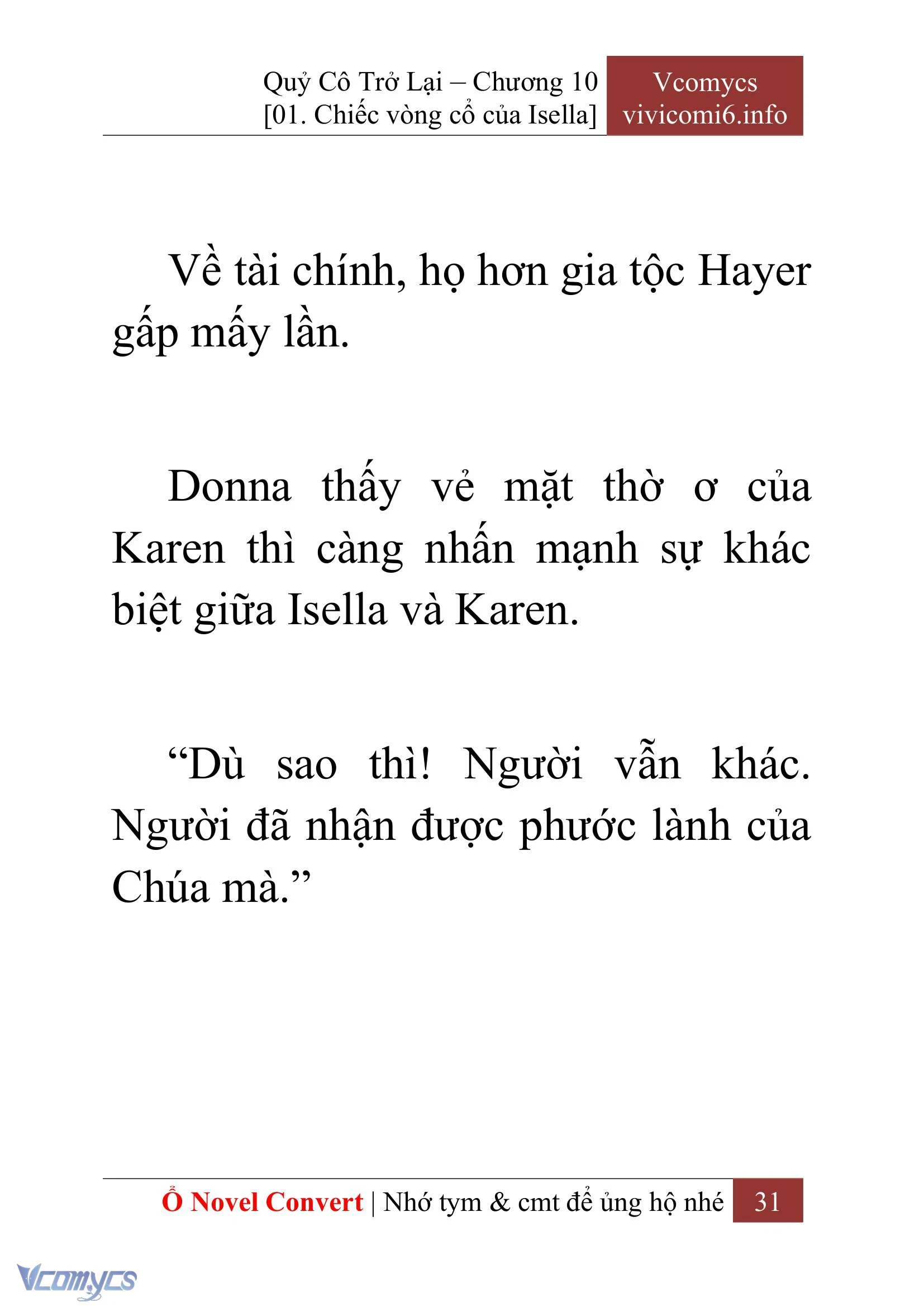 [Novel] Quý Cô Trở Lại Chapter  10 - 33