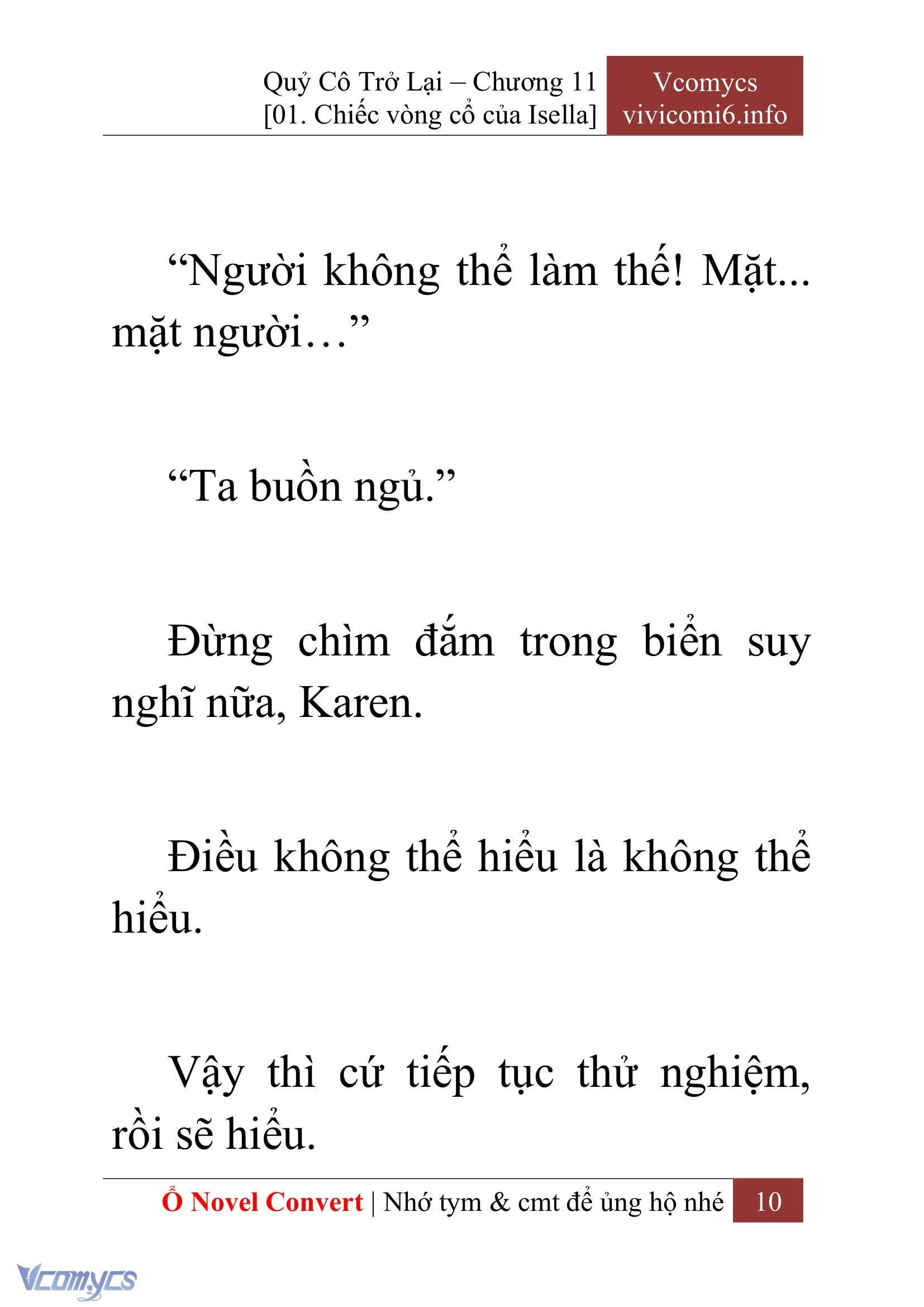 [Novel] Quý Cô Trở Lại Chapter  11 - 12