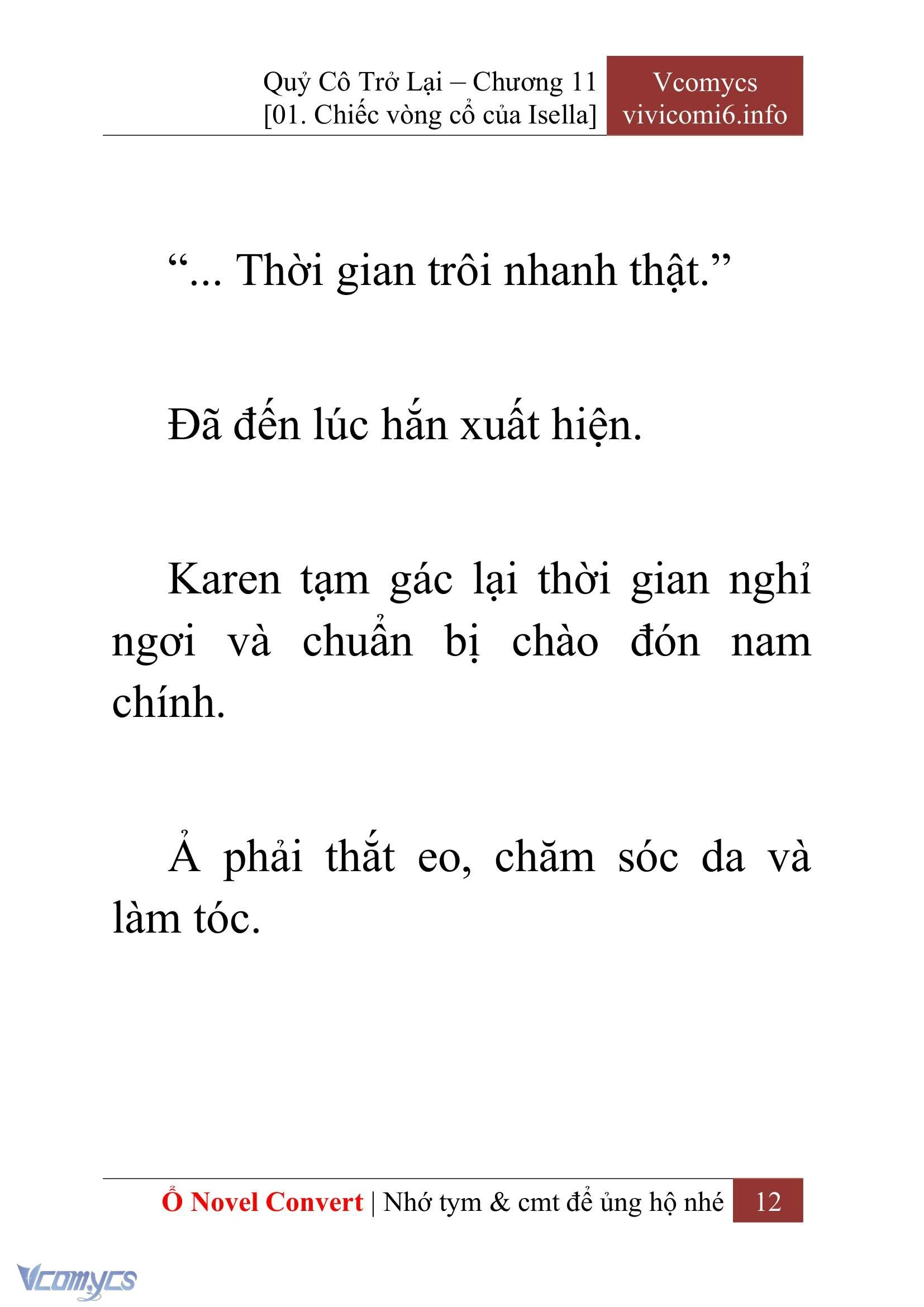 [Novel] Quý Cô Trở Lại Chapter  11 - 14