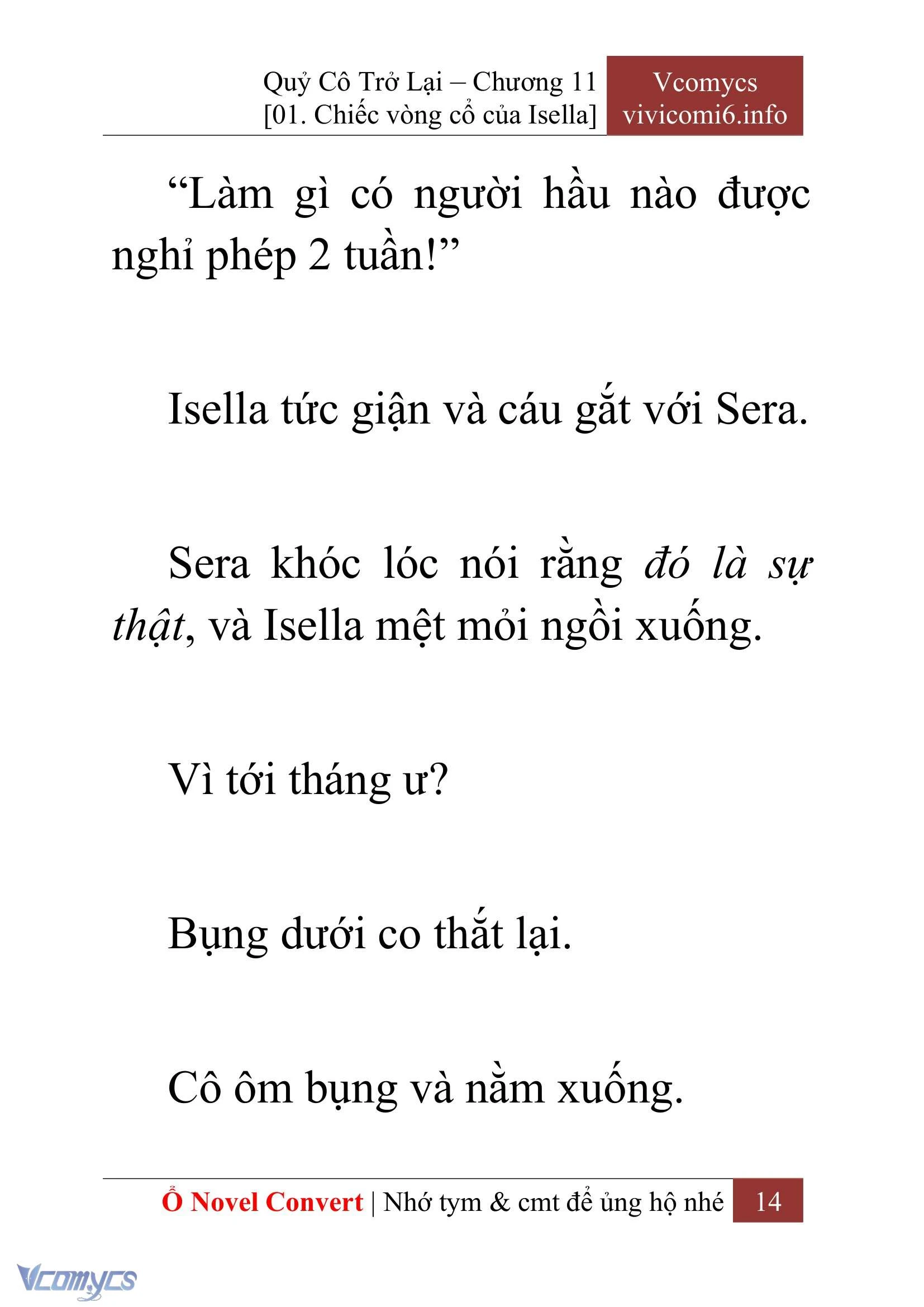 [Novel] Quý Cô Trở Lại Chapter  11 - 16