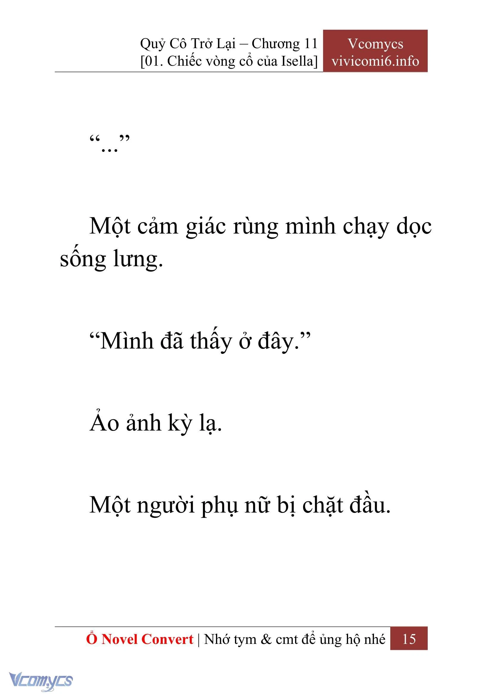 [Novel] Quý Cô Trở Lại Chapter  11 - 17