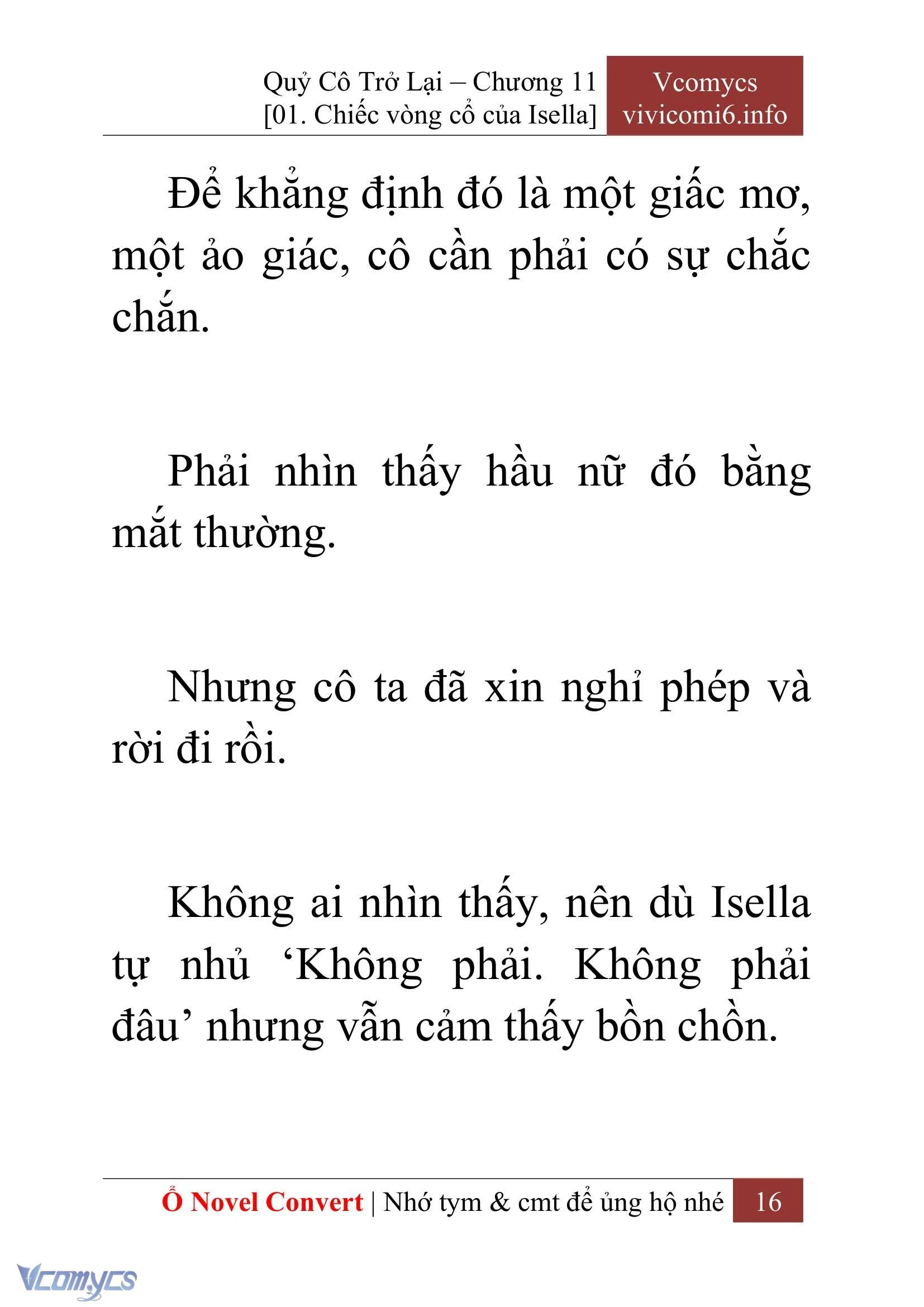 [Novel] Quý Cô Trở Lại Chapter  11 - 18