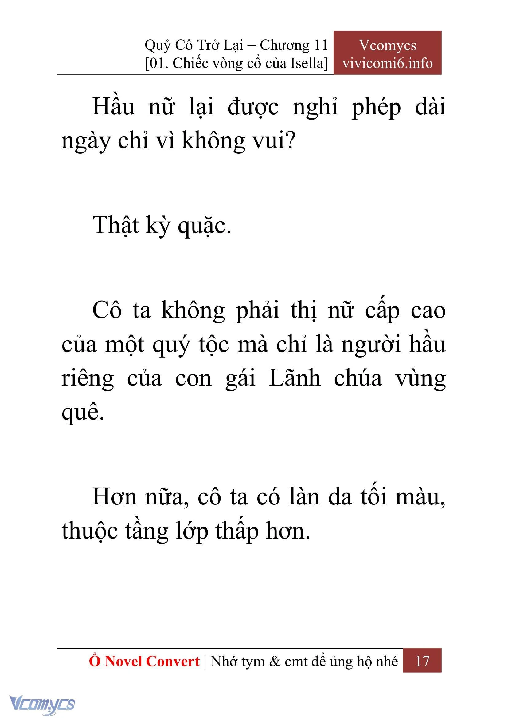 [Novel] Quý Cô Trở Lại Chapter  11 - 19