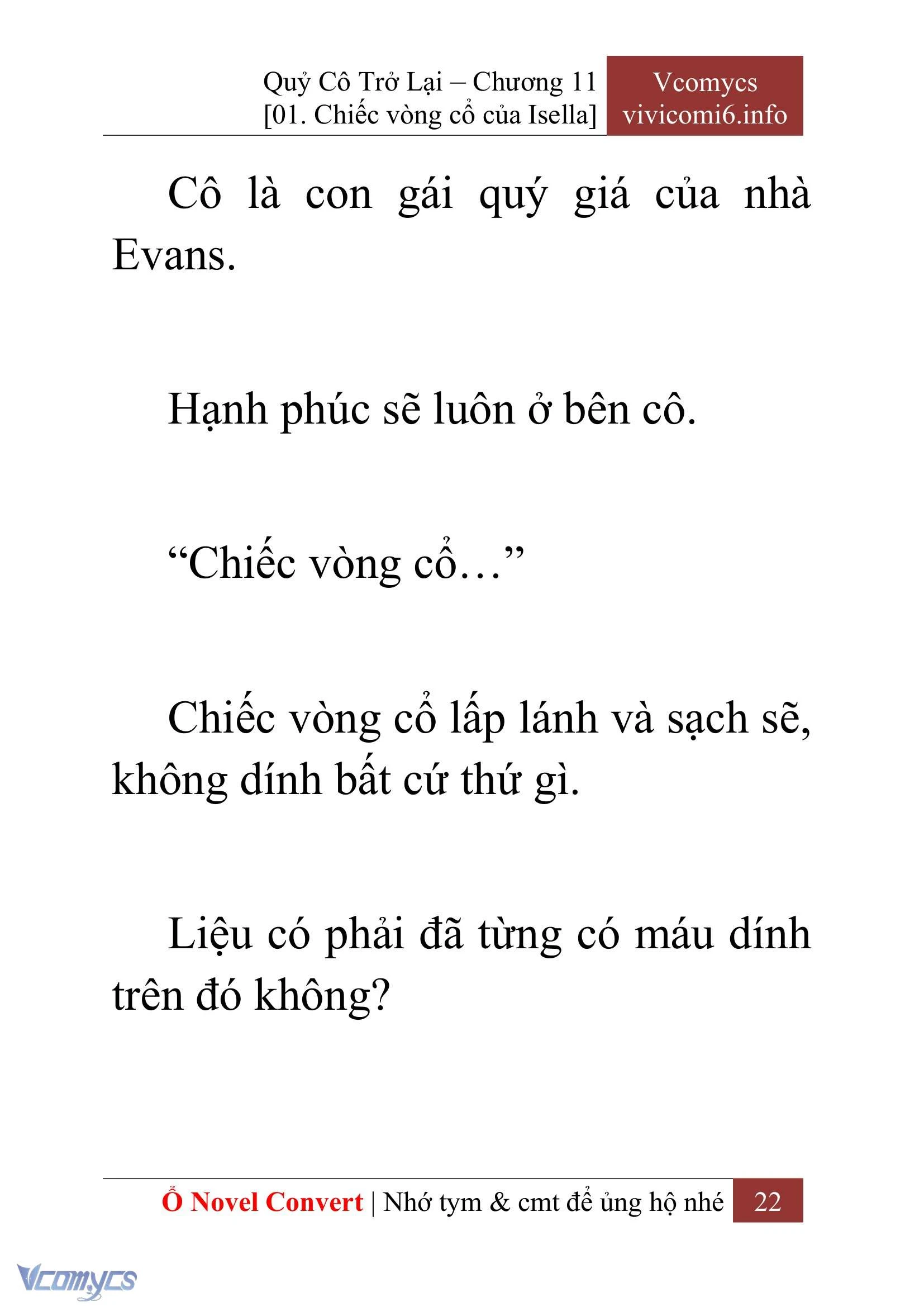 [Novel] Quý Cô Trở Lại Chapter  11 - 24