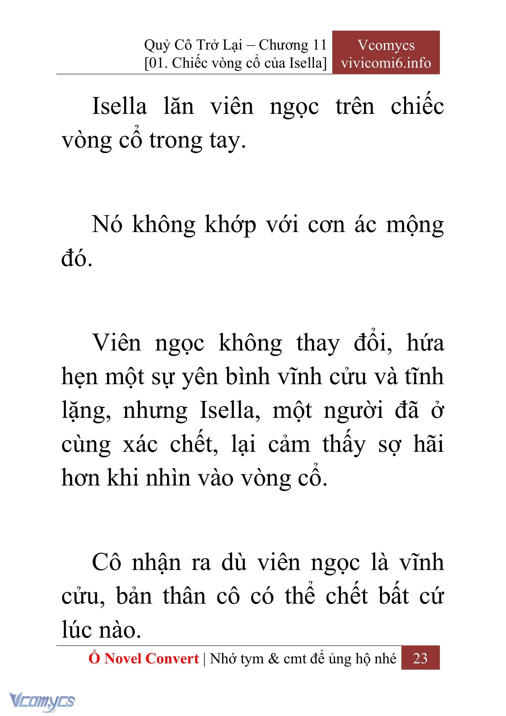 [Novel] Quý Cô Trở Lại Chapter  11 - 25