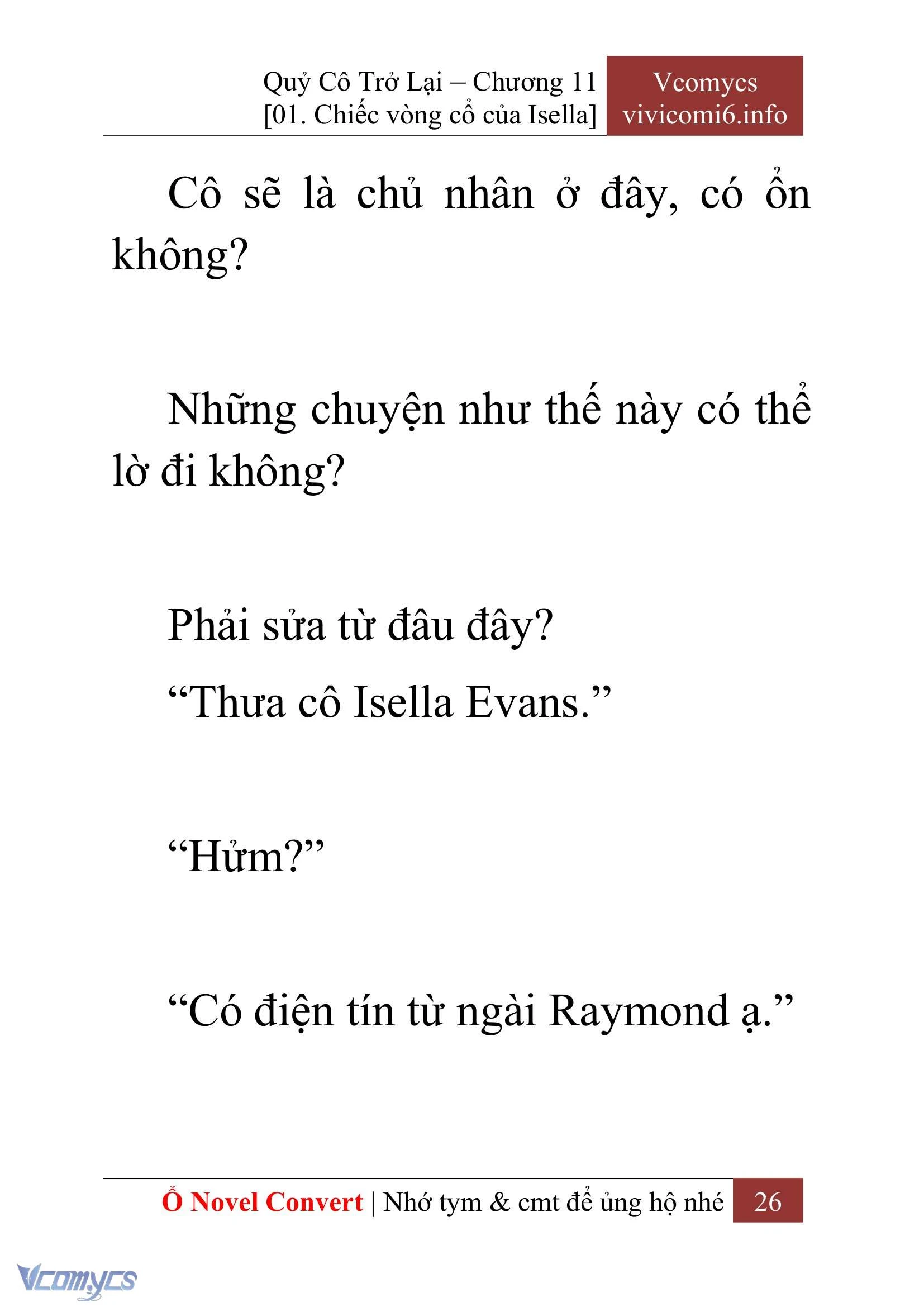 [Novel] Quý Cô Trở Lại Chapter  11 - 28