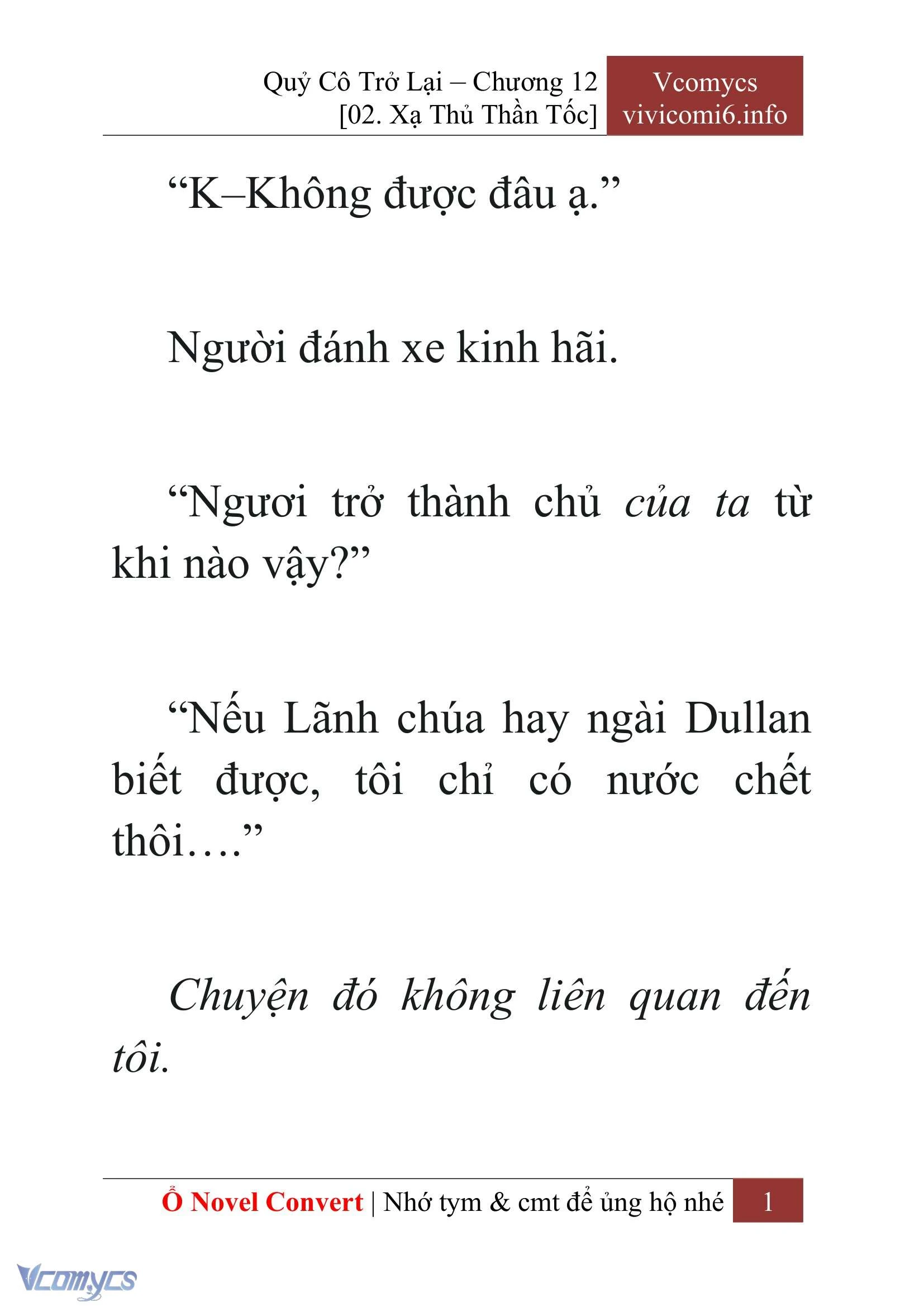 [Novel] Quý Cô Trở Lại Chapter  12 - 3