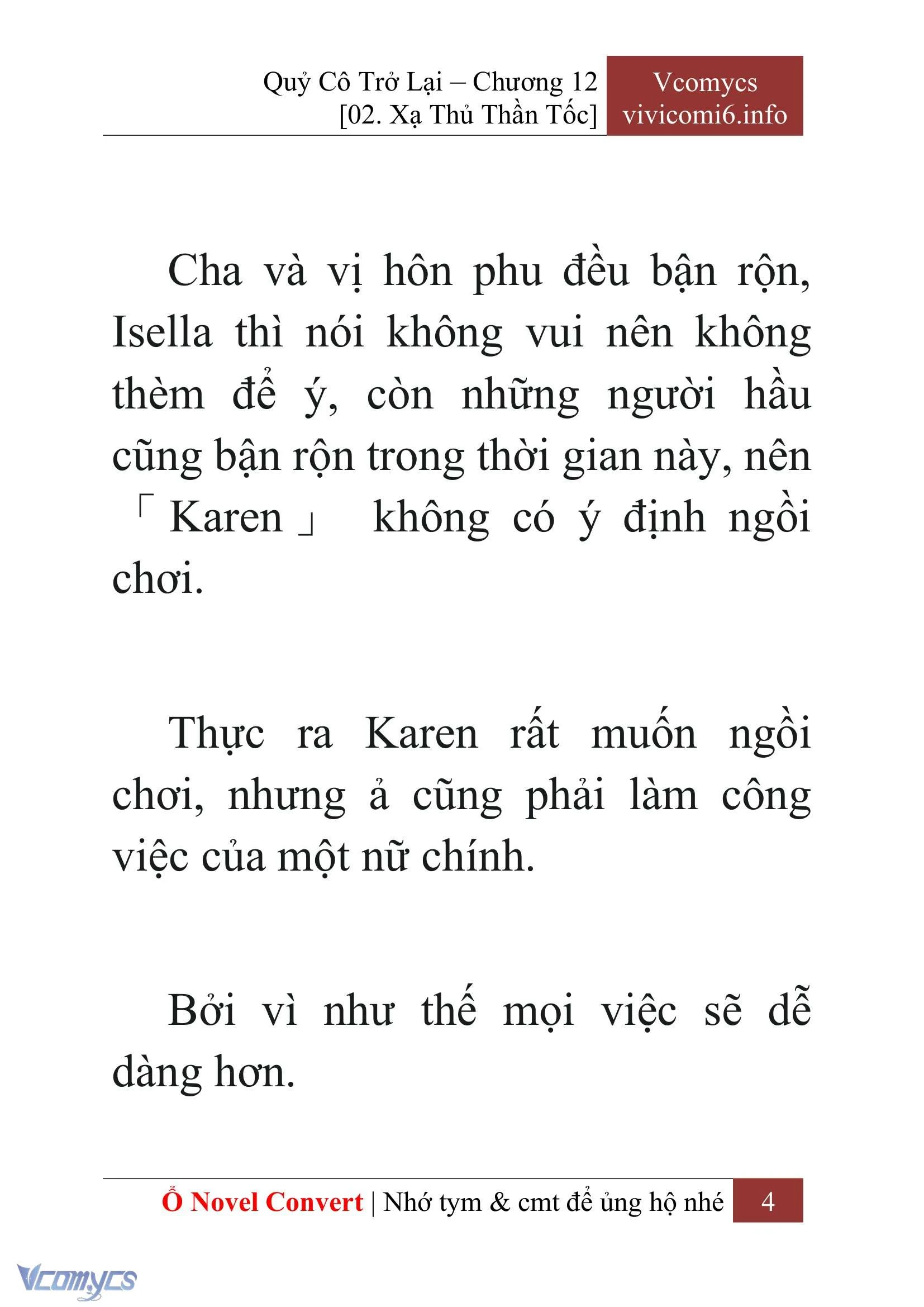 [Novel] Quý Cô Trở Lại Chapter  12 - 6