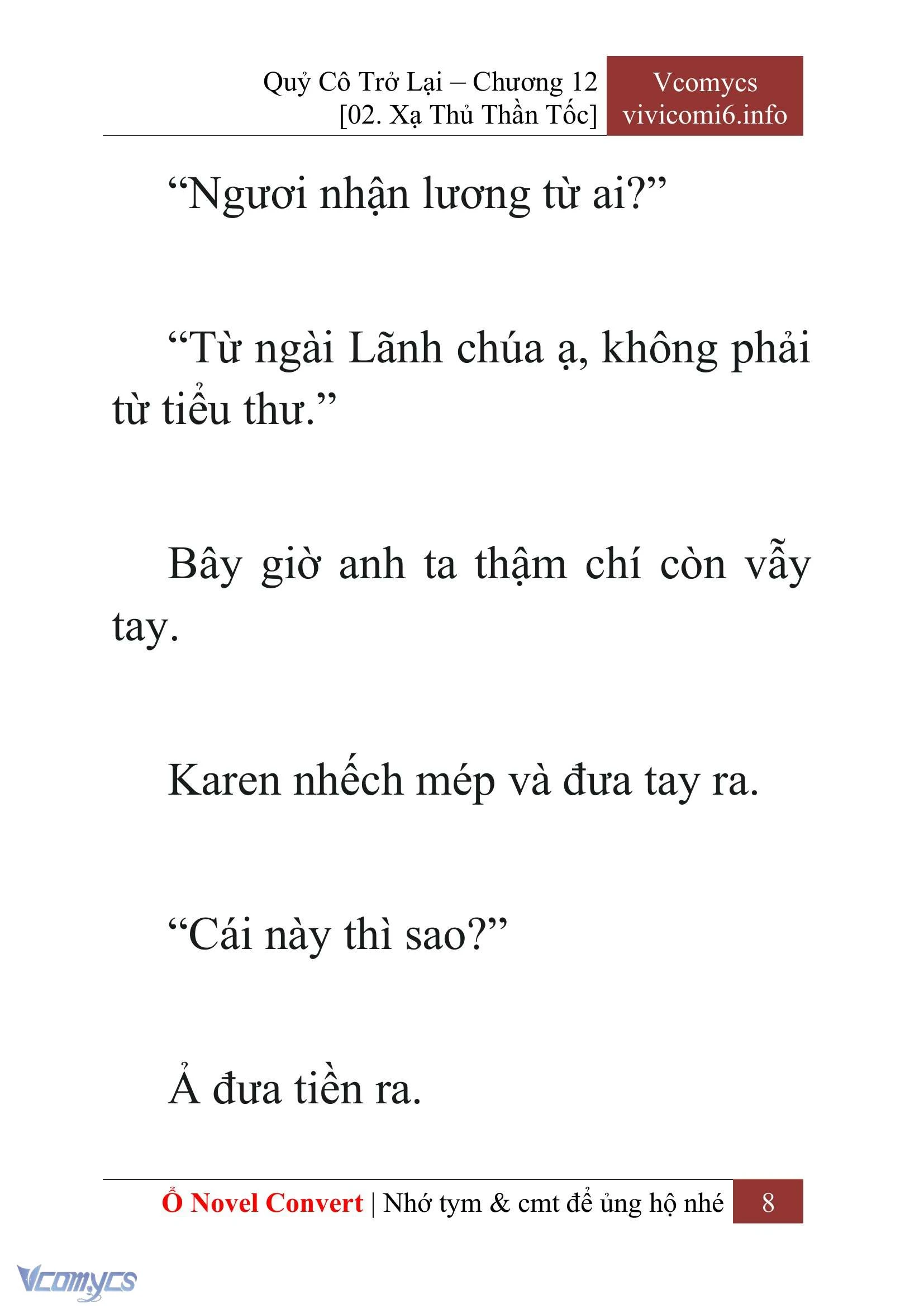 [Novel] Quý Cô Trở Lại Chapter  12 - 10