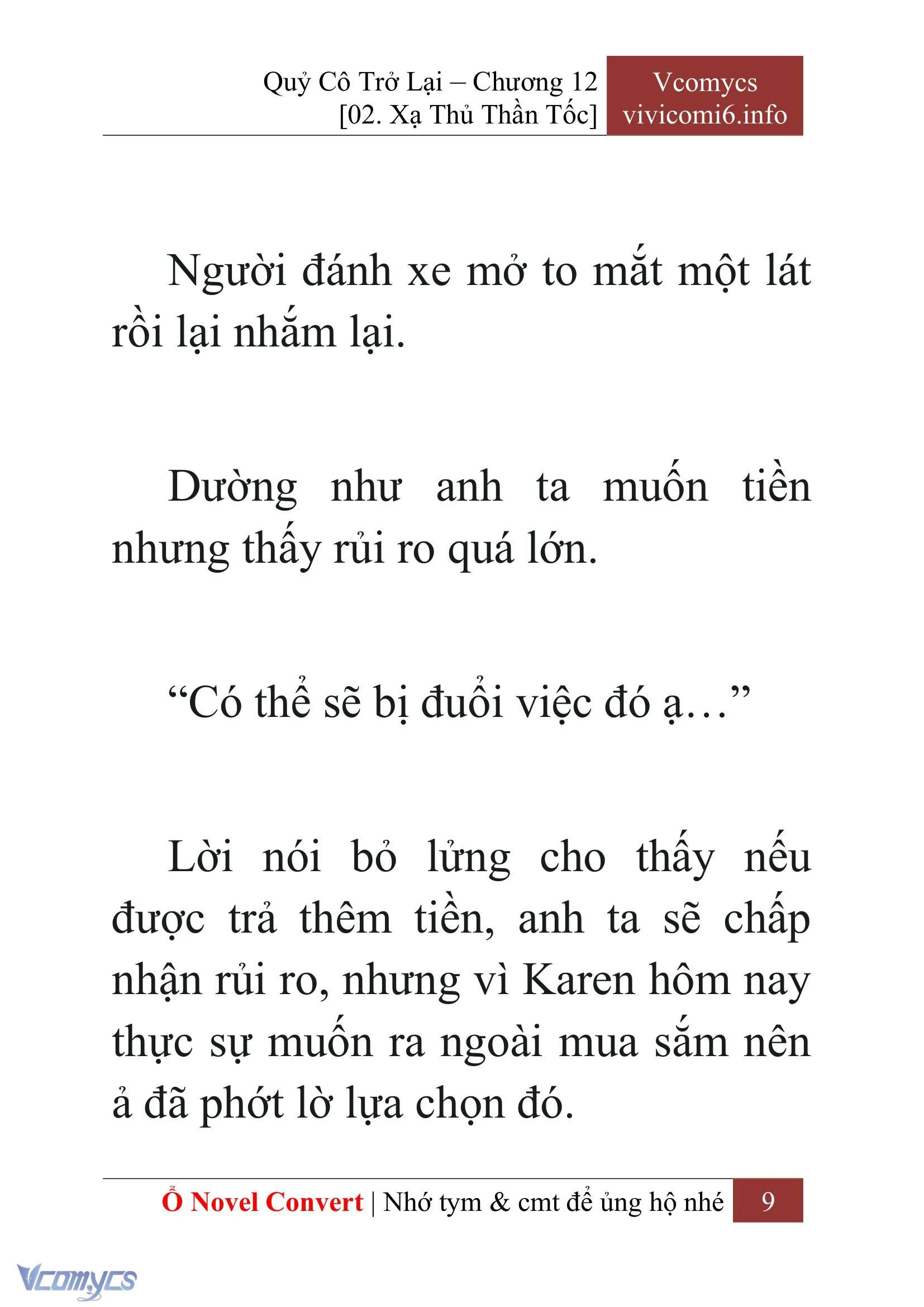 [Novel] Quý Cô Trở Lại Chapter  12 - 11