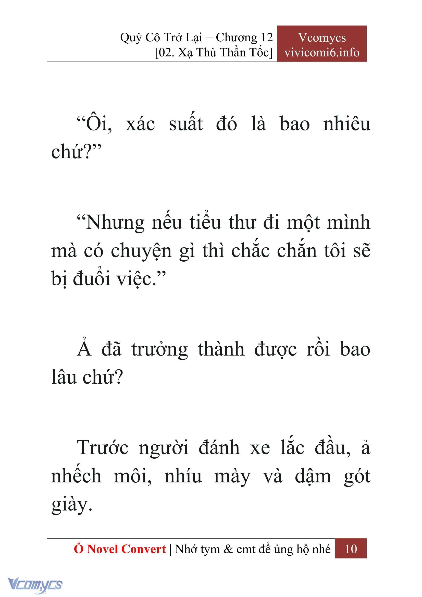 [Novel] Quý Cô Trở Lại Chapter  12 - 12