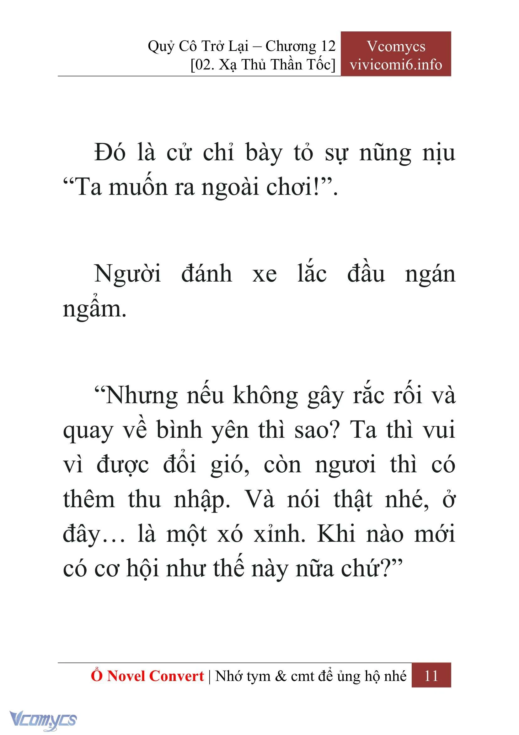 [Novel] Quý Cô Trở Lại Chapter  12 - 13