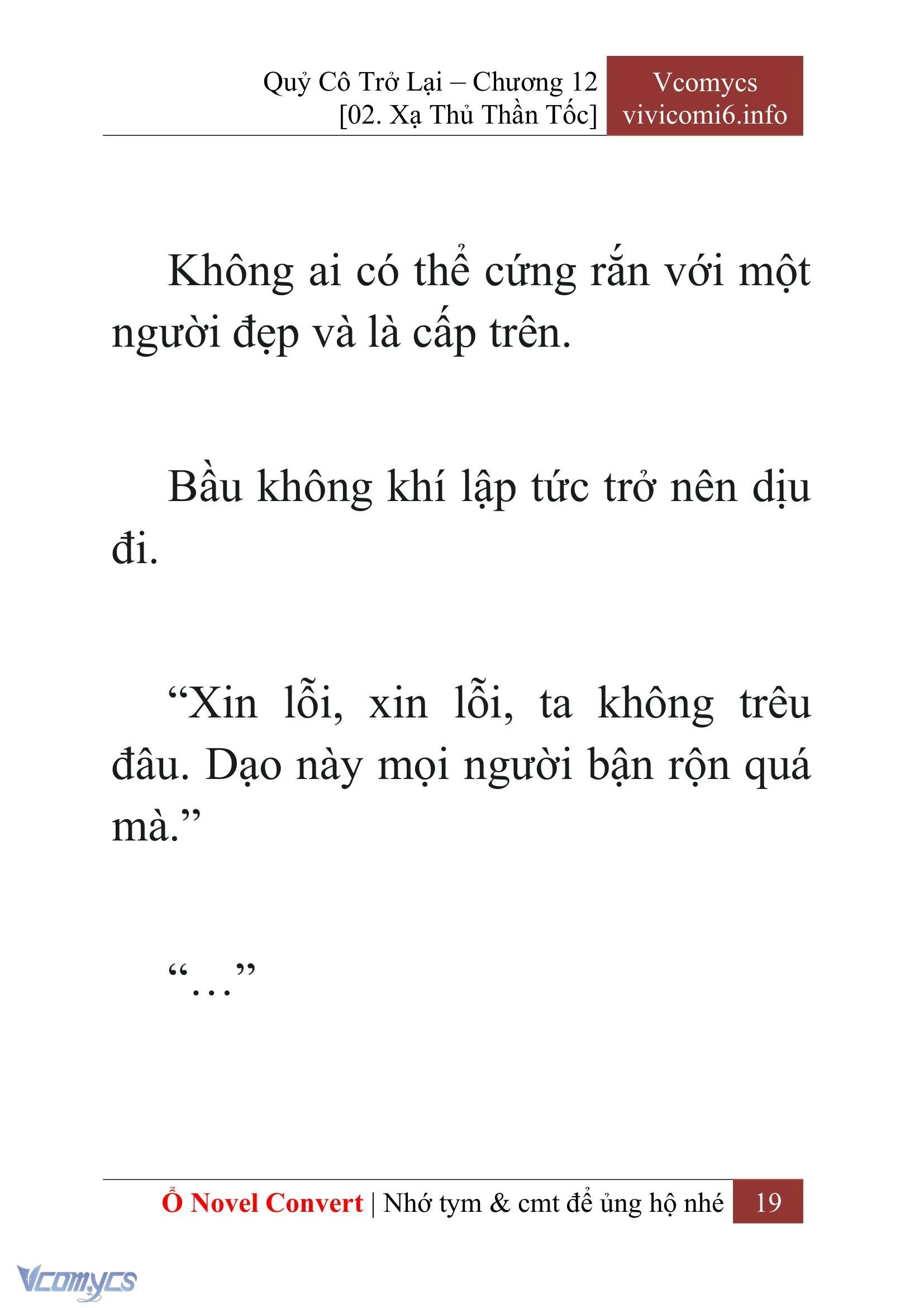 [Novel] Quý Cô Trở Lại Chapter  12 - 21