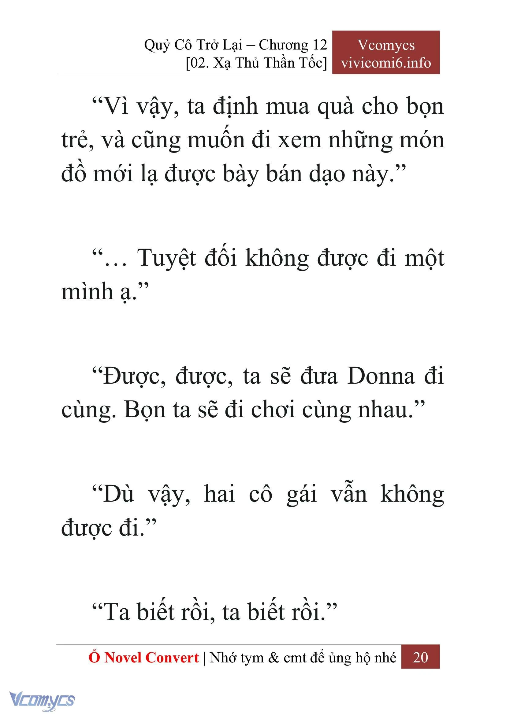 [Novel] Quý Cô Trở Lại Chapter  12 - 22