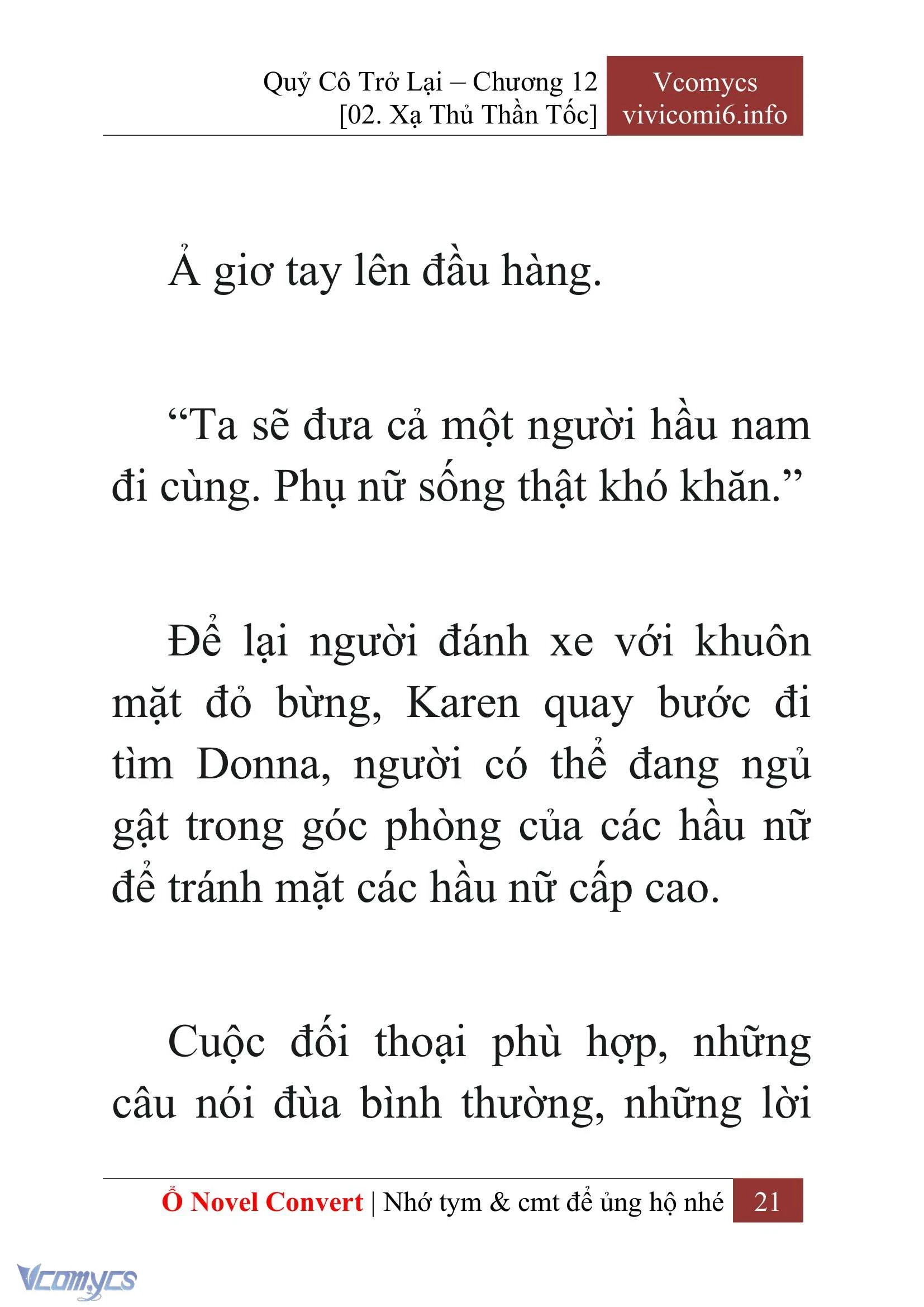[Novel] Quý Cô Trở Lại Chapter  12 - 23