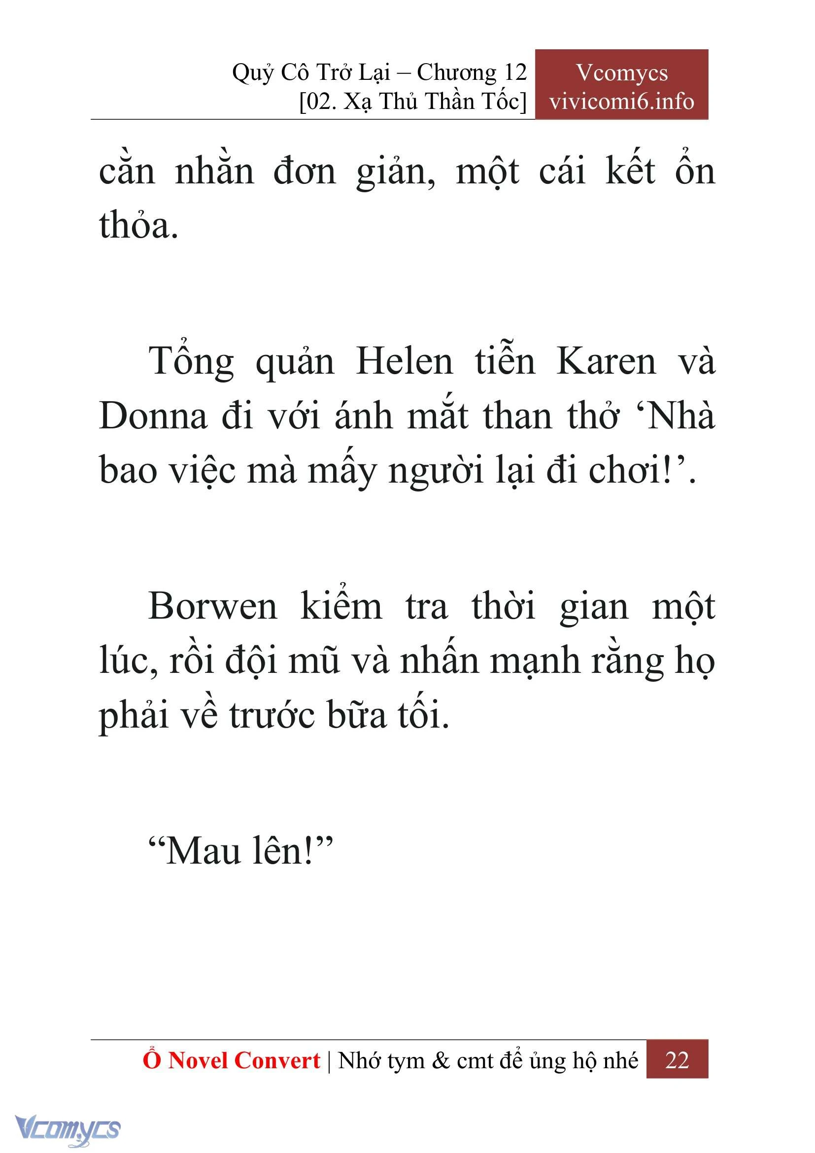 [Novel] Quý Cô Trở Lại Chapter  12 - 24