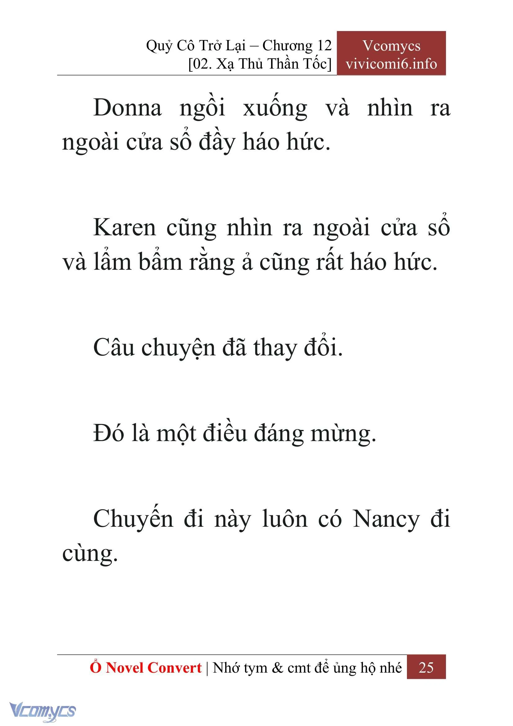 [Novel] Quý Cô Trở Lại Chapter  12 - 27
