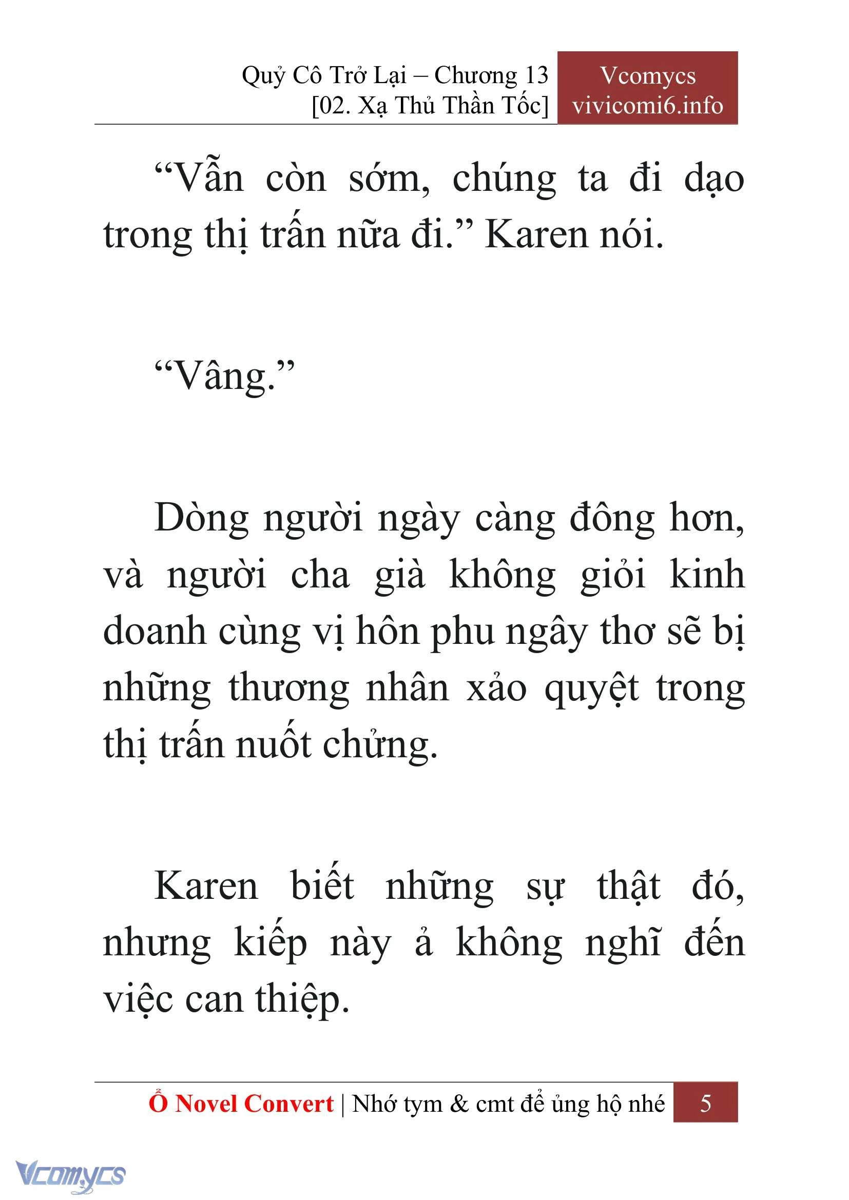 [Novel] Quý Cô Trở Lại Chapter  13 - 7