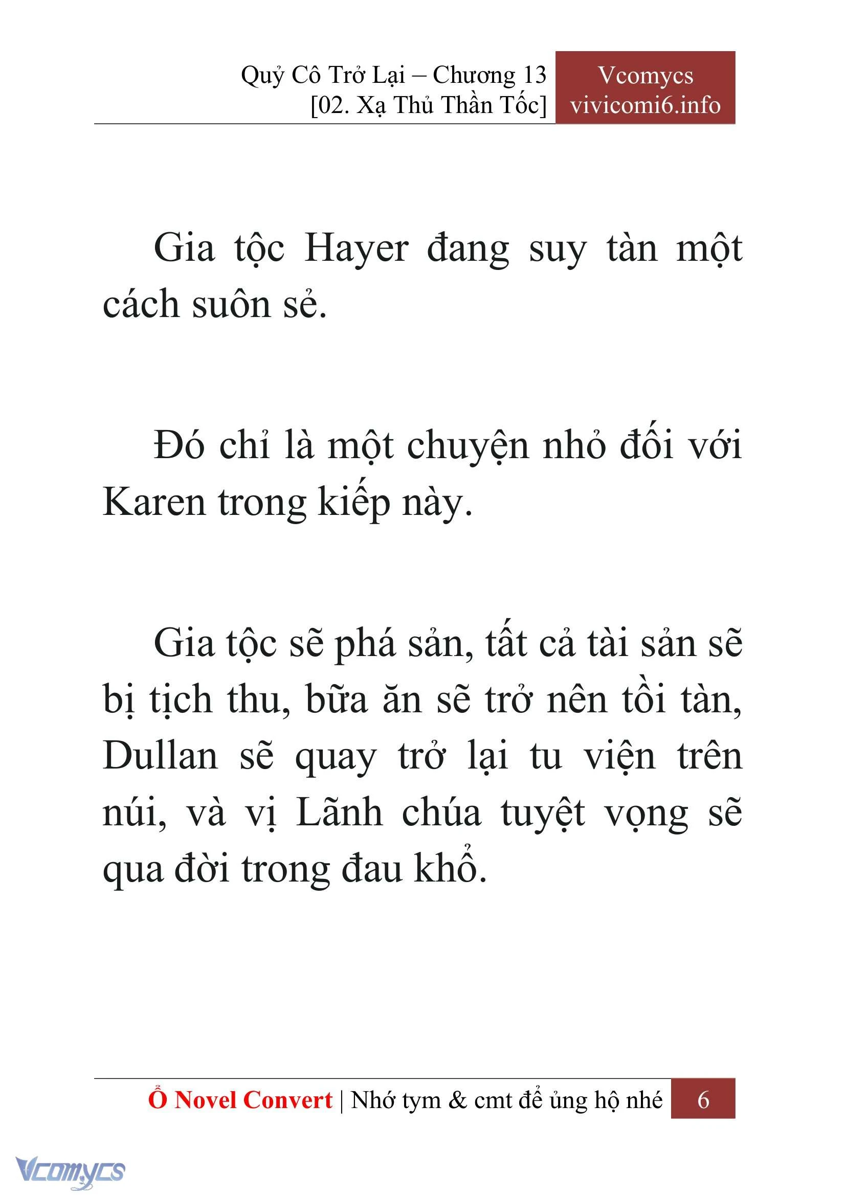 [Novel] Quý Cô Trở Lại Chapter  13 - 8