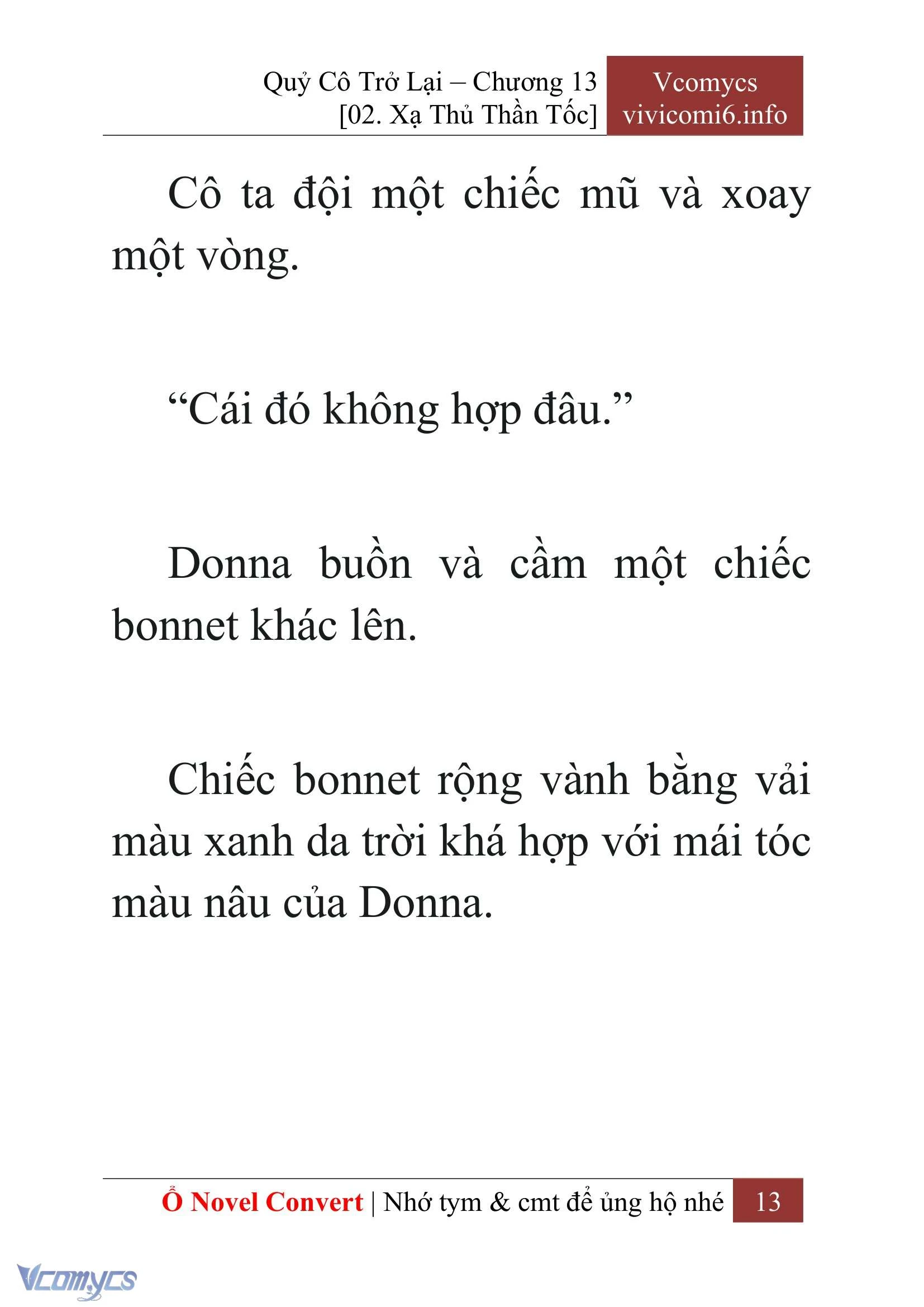 [Novel] Quý Cô Trở Lại Chapter  13 - 15