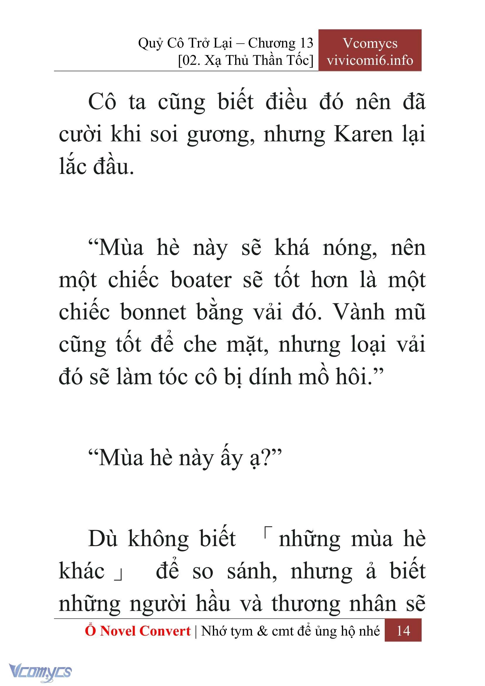 [Novel] Quý Cô Trở Lại Chapter  13 - 16