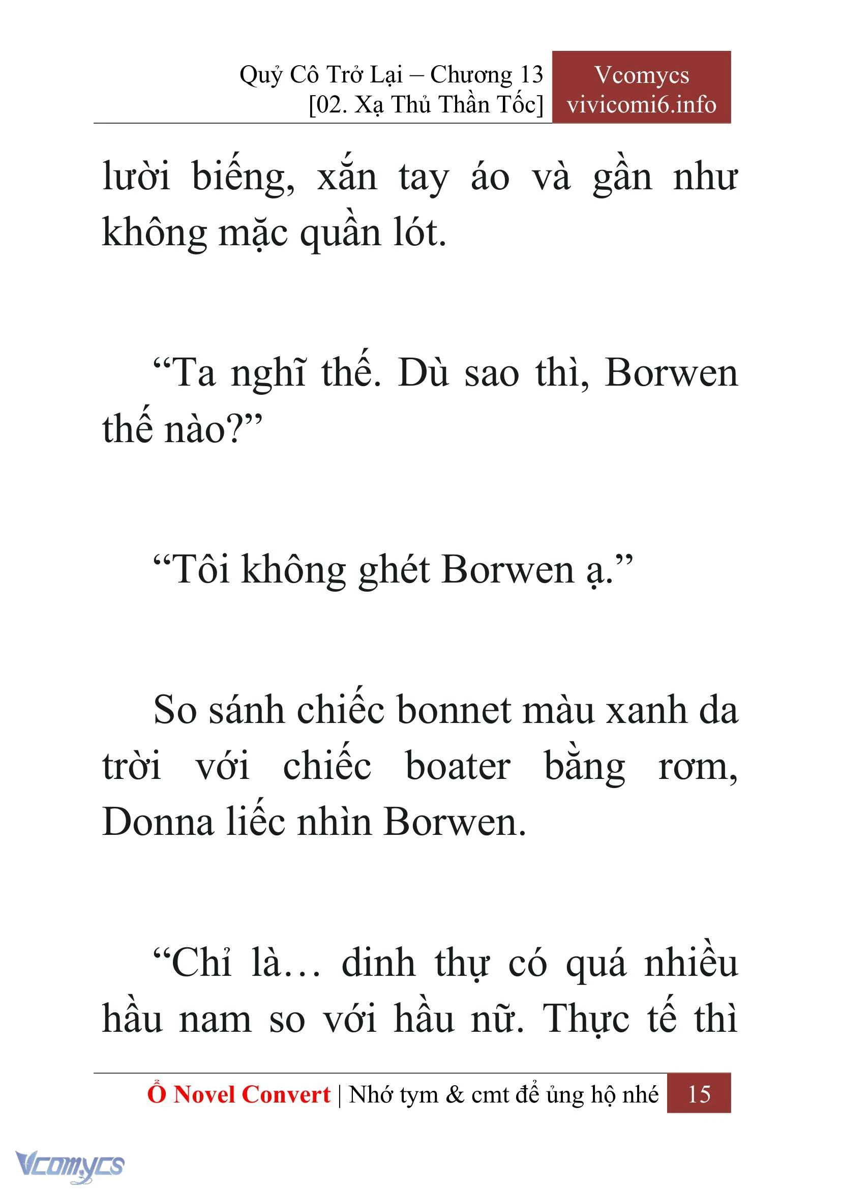 [Novel] Quý Cô Trở Lại Chapter  13 - 17