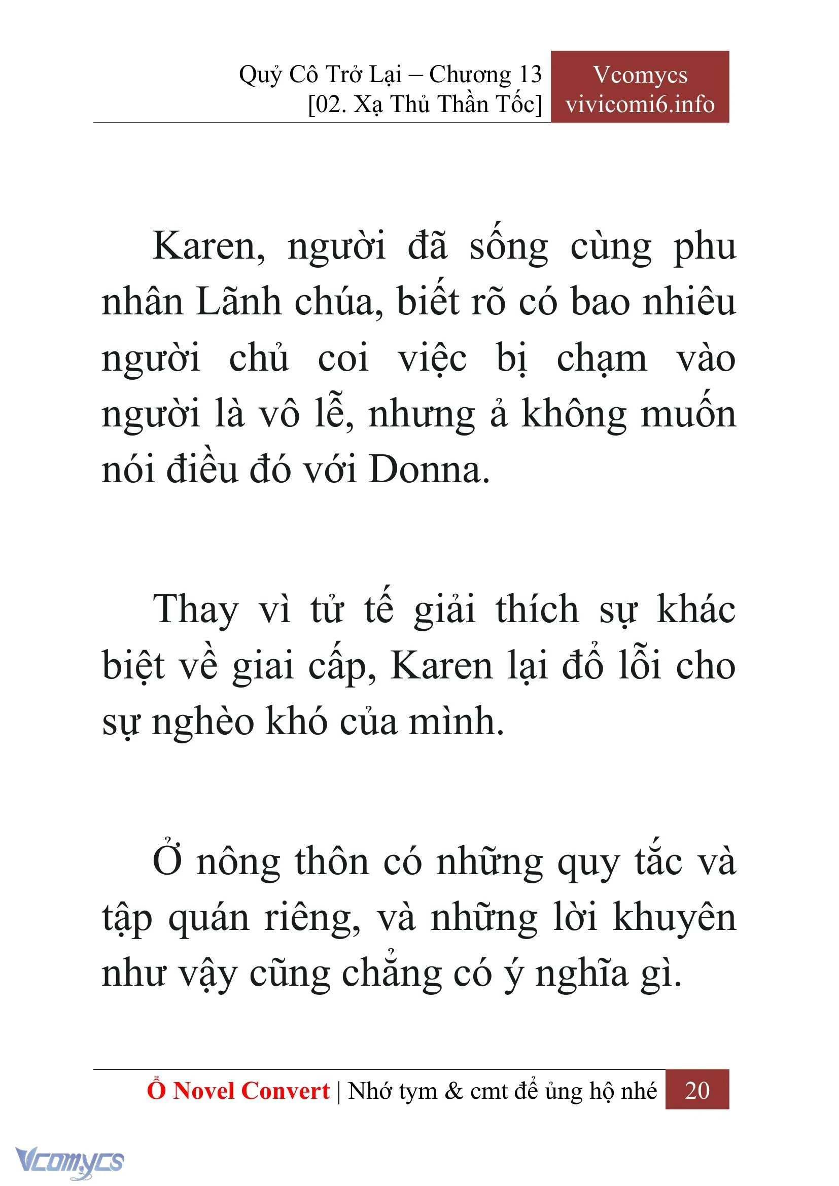 [Novel] Quý Cô Trở Lại Chapter  13 - 22