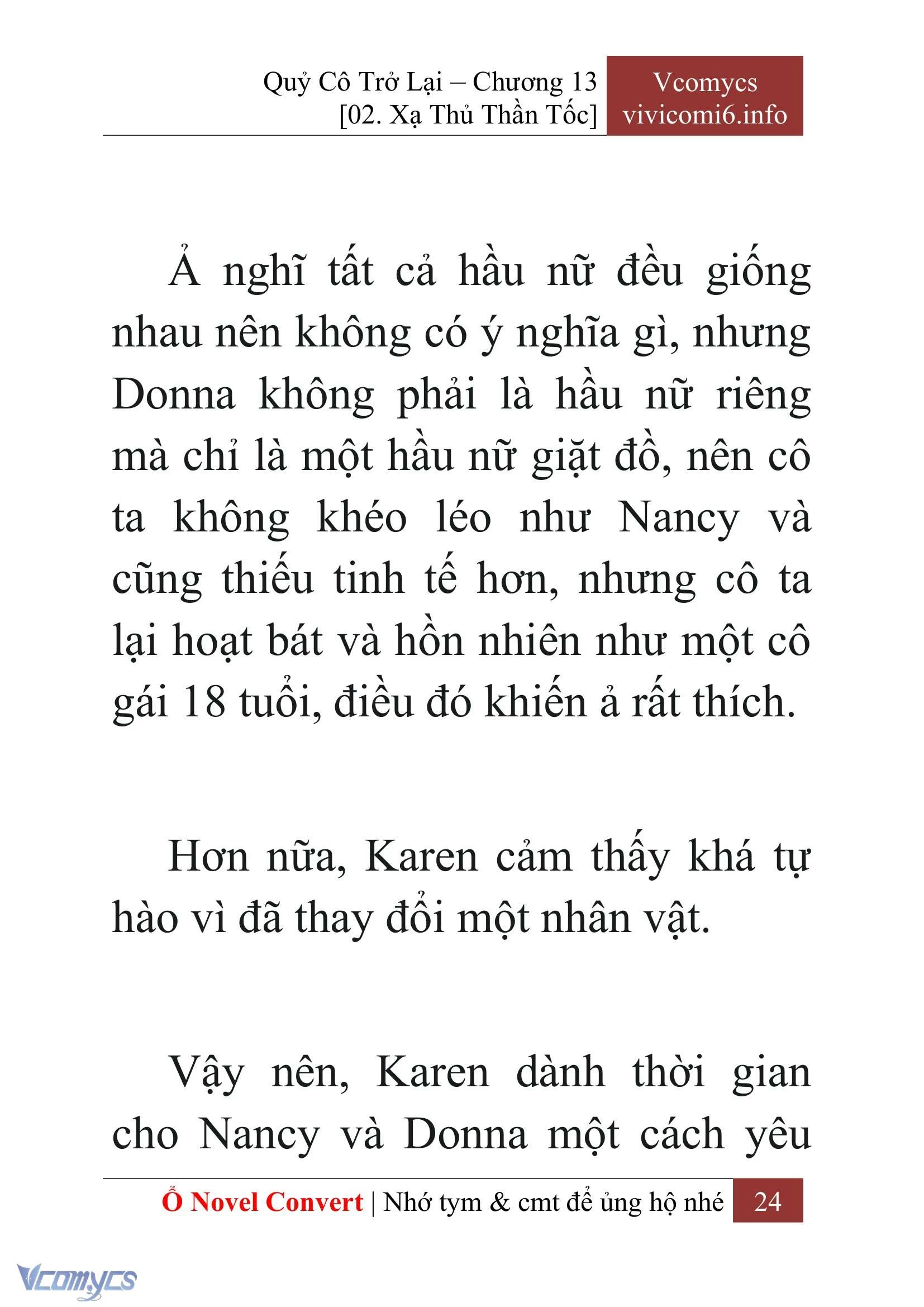 [Novel] Quý Cô Trở Lại Chapter  13 - 26