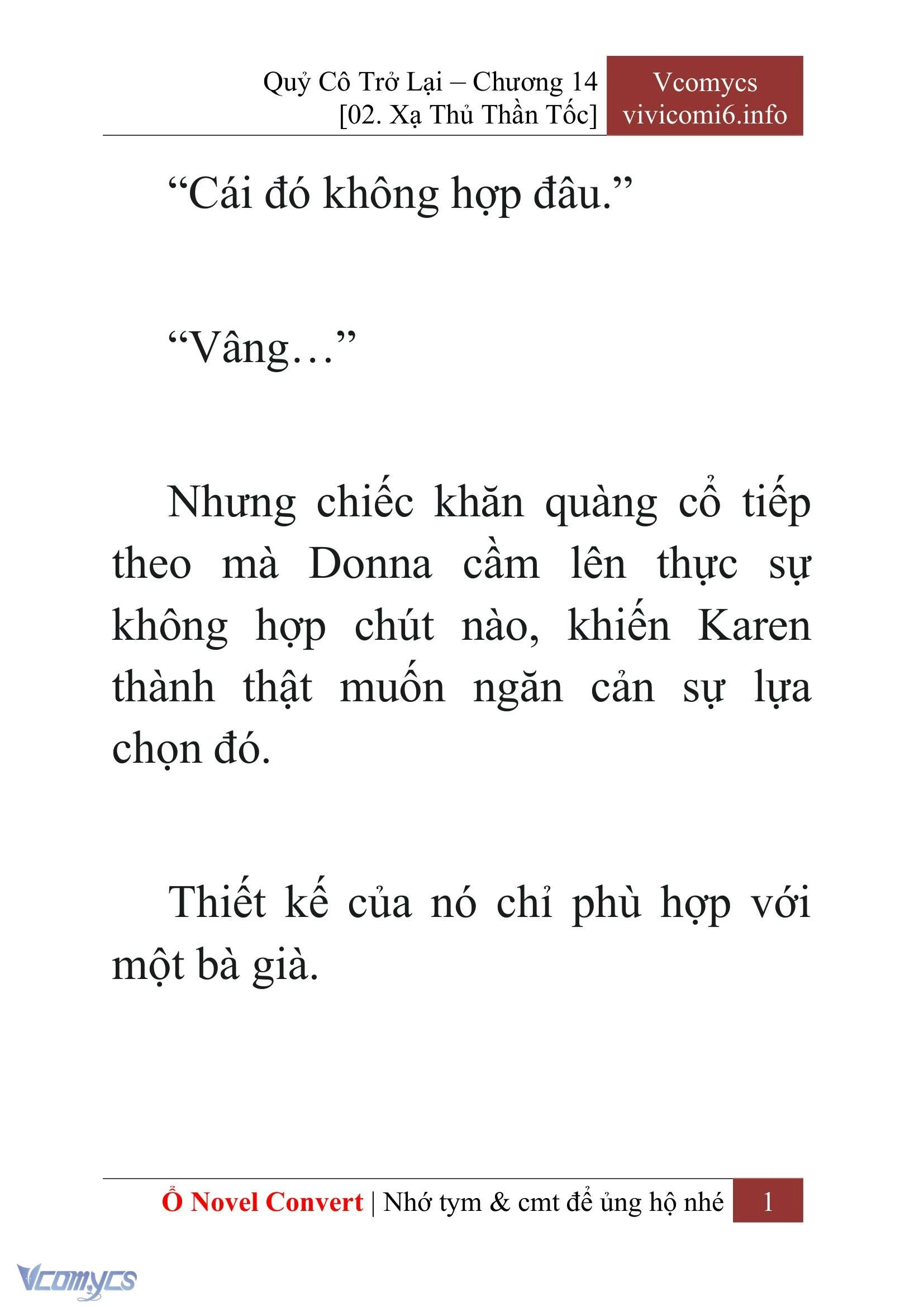 [Novel] Quý Cô Trở Lại Chapter  14 - 3